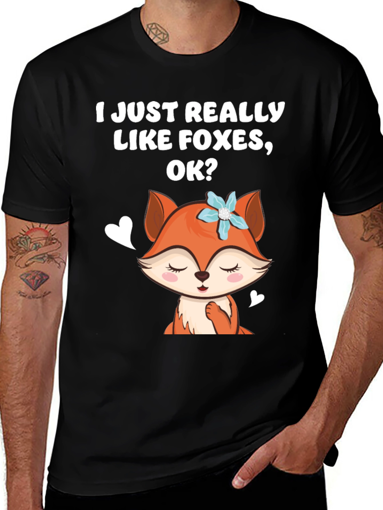I Like Foxes Cute Graphic T-Shirt