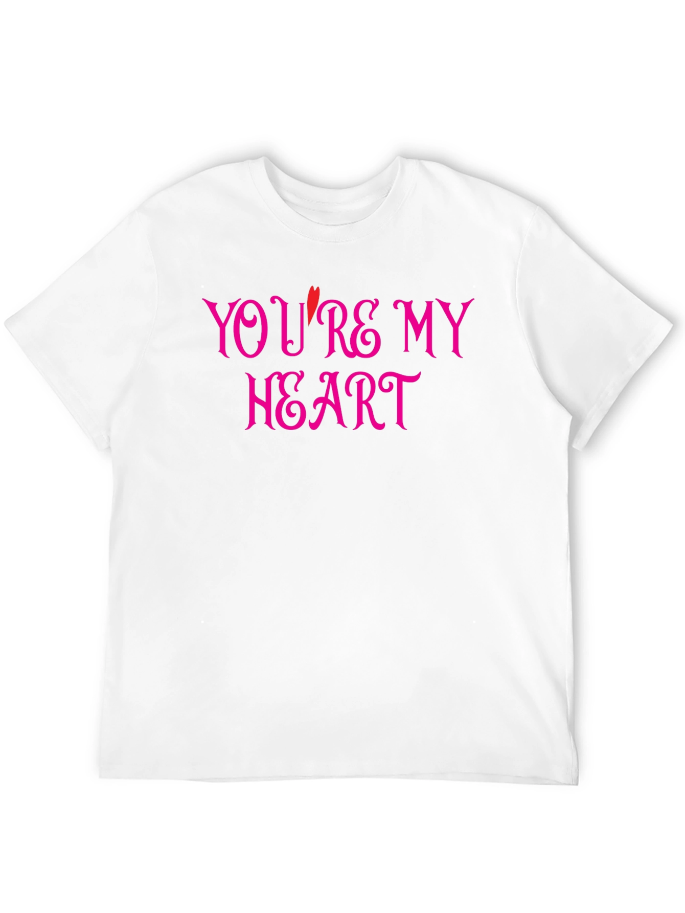 Youre My Heart Graphic Tee - Black Cotton