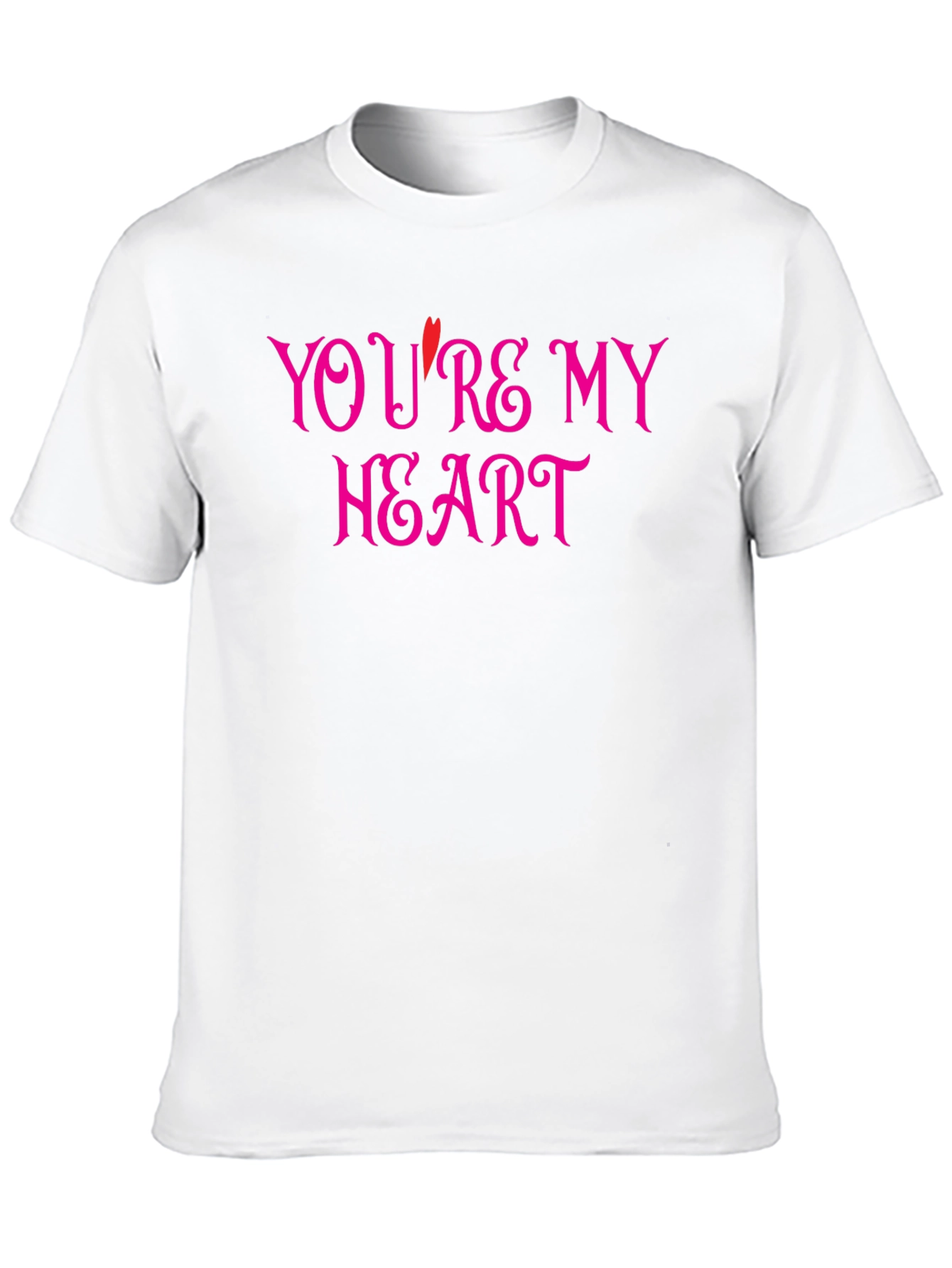 Youre My Heart Graphic Tee - Black Cotton