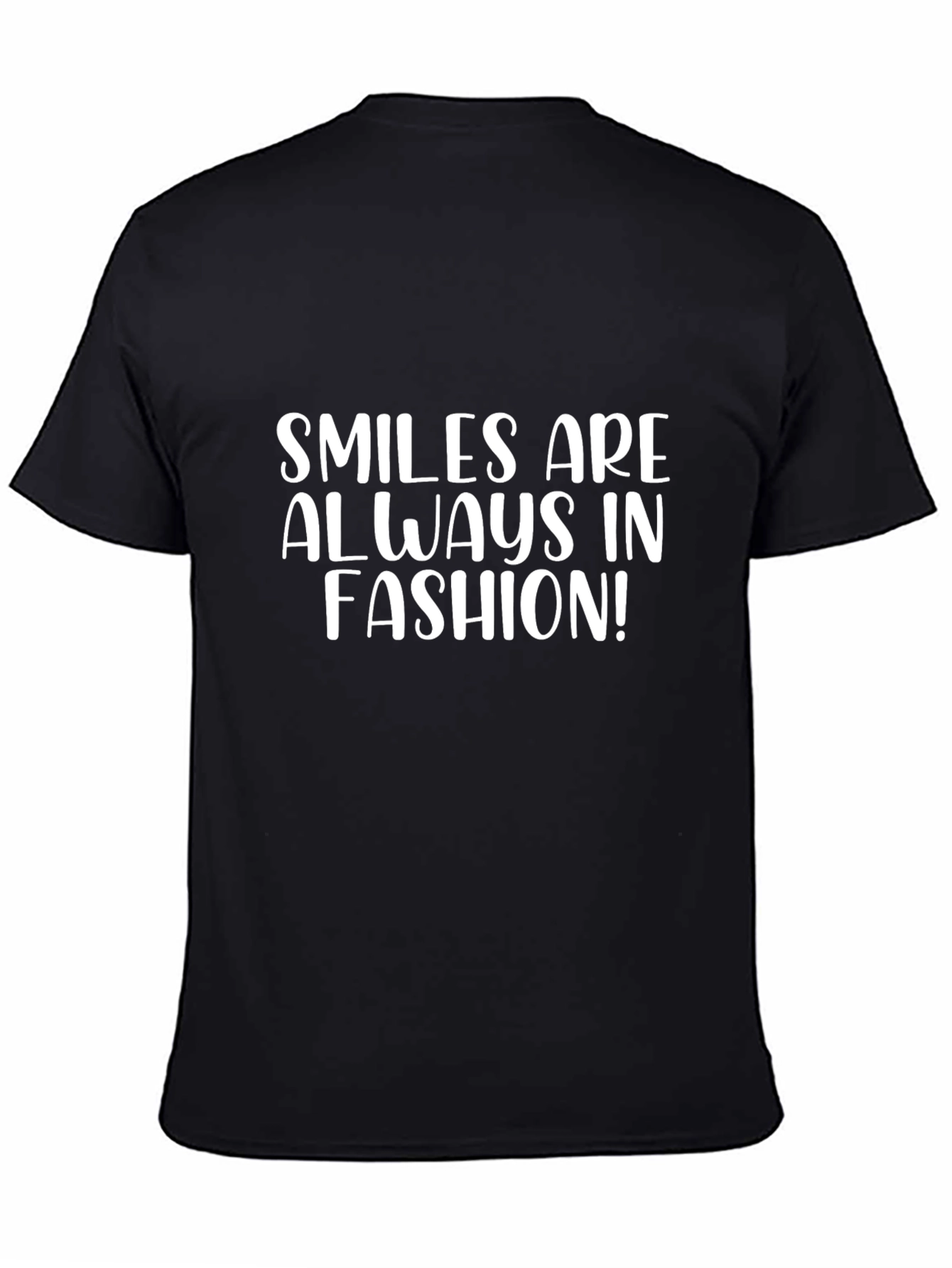 Smiles Are Always In Fashion Black Graphic Tee