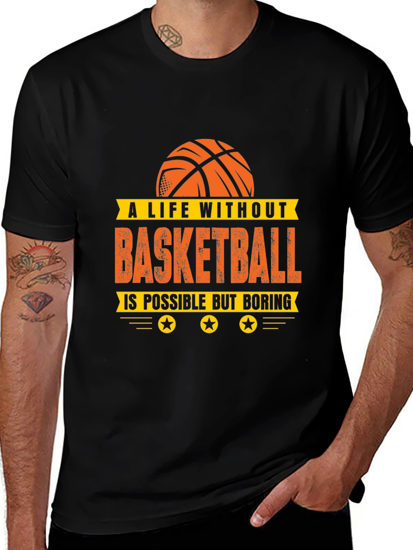 Basketball Life T-Shirt - Unisex Black Tee
