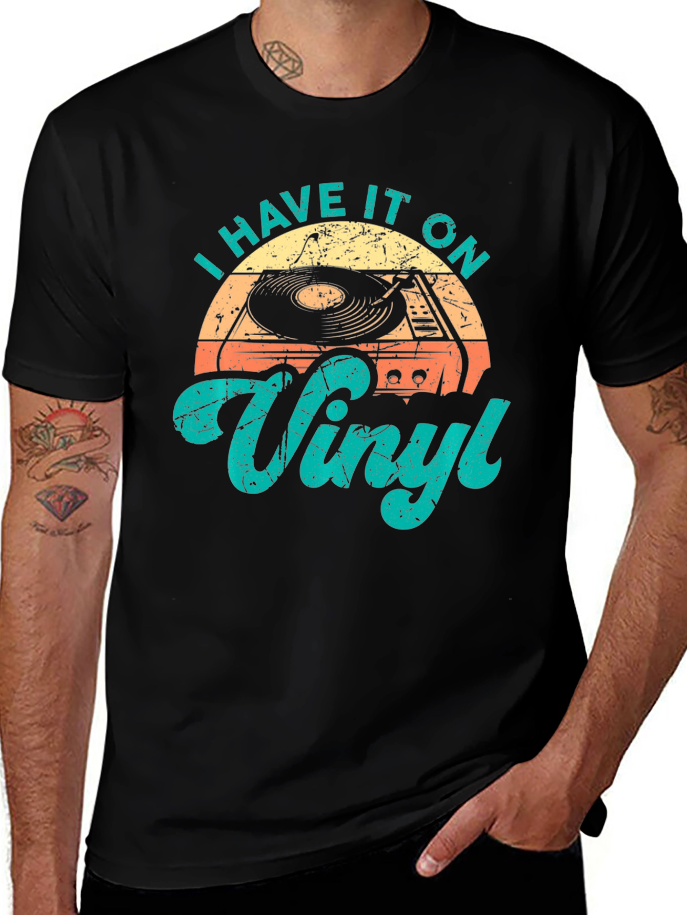 I Have It On Vinyl Retro Style Graphic T-Shirt