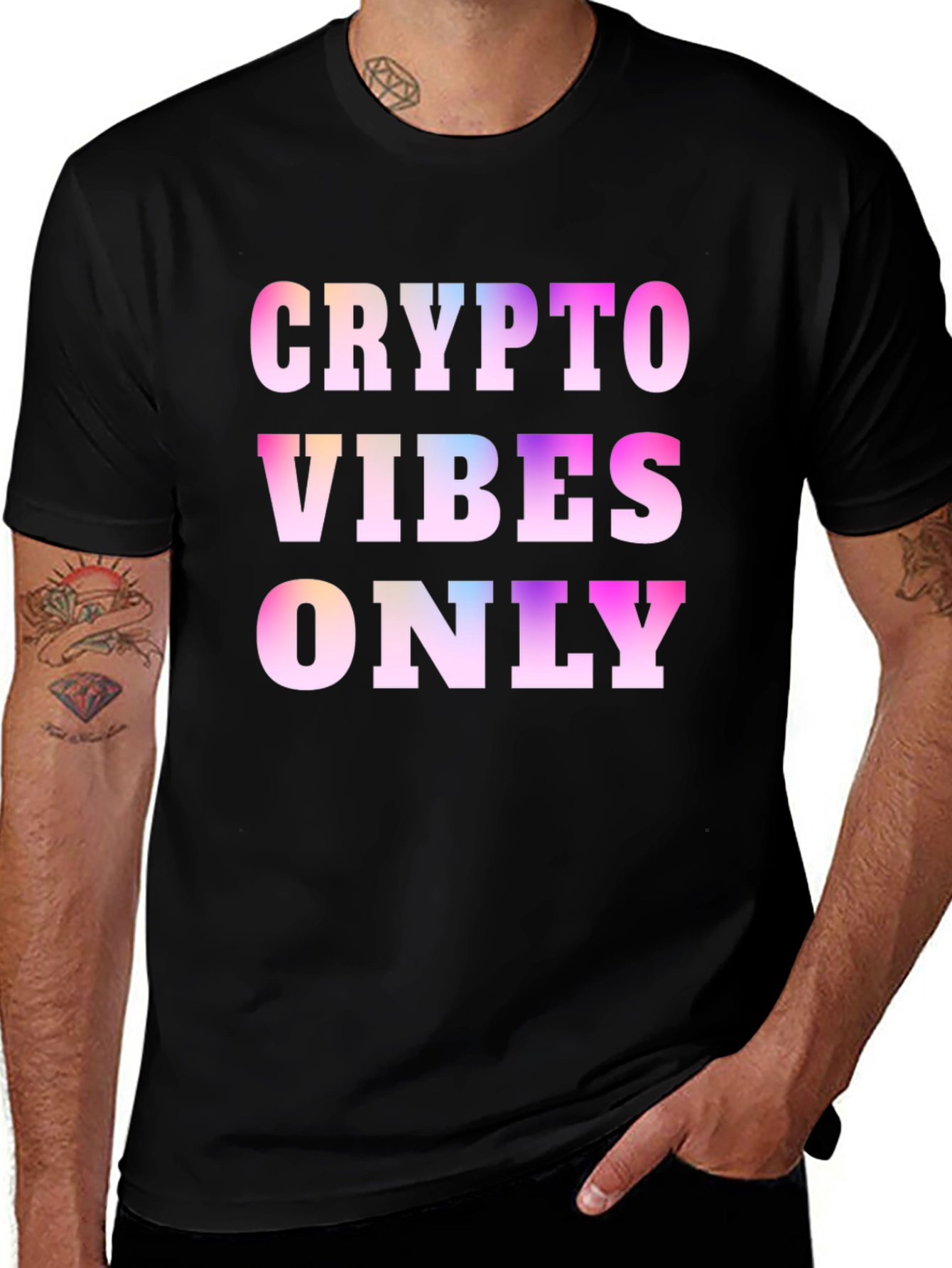 Crypto Vibes Only Black T-Shirt