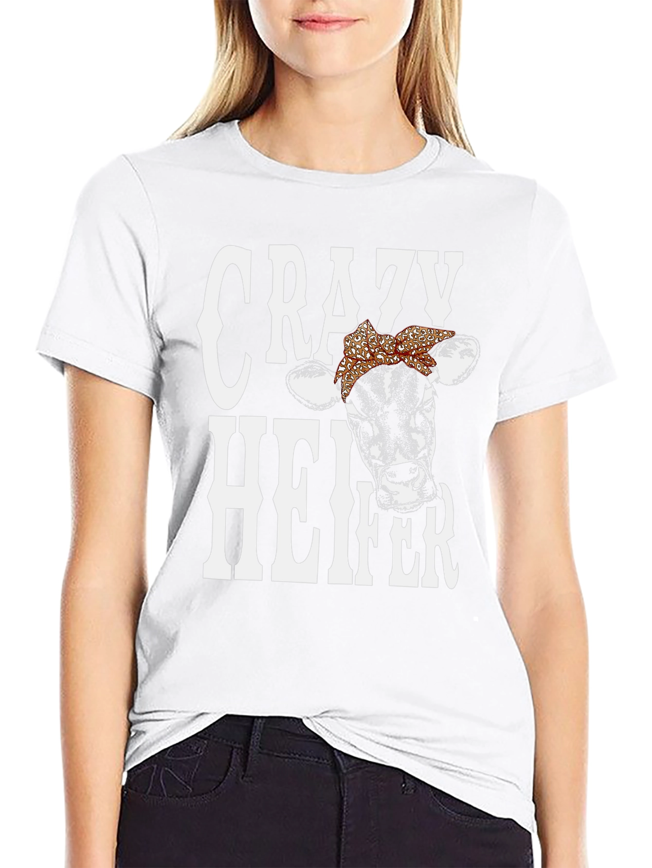 Crazy Heifer Graphic Tee - Unisex Black T-Shirt