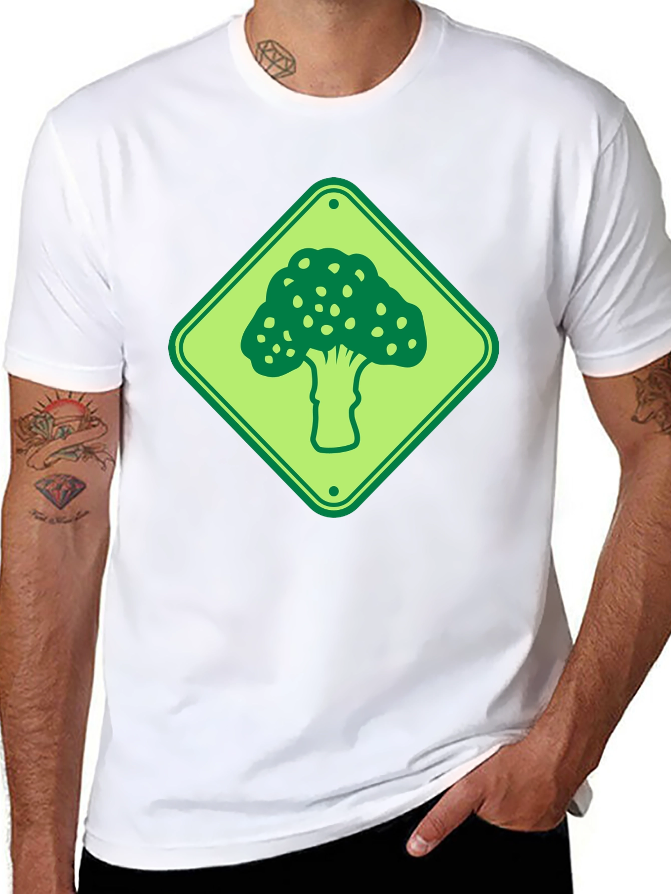 Broccoli Road Sign T-Shirt