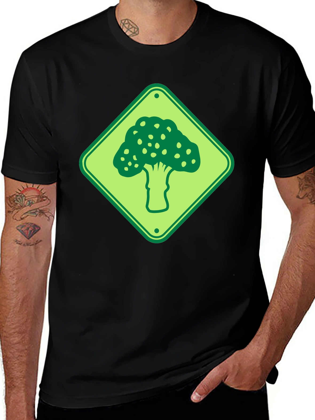 Broccoli Road Sign T-Shirt
