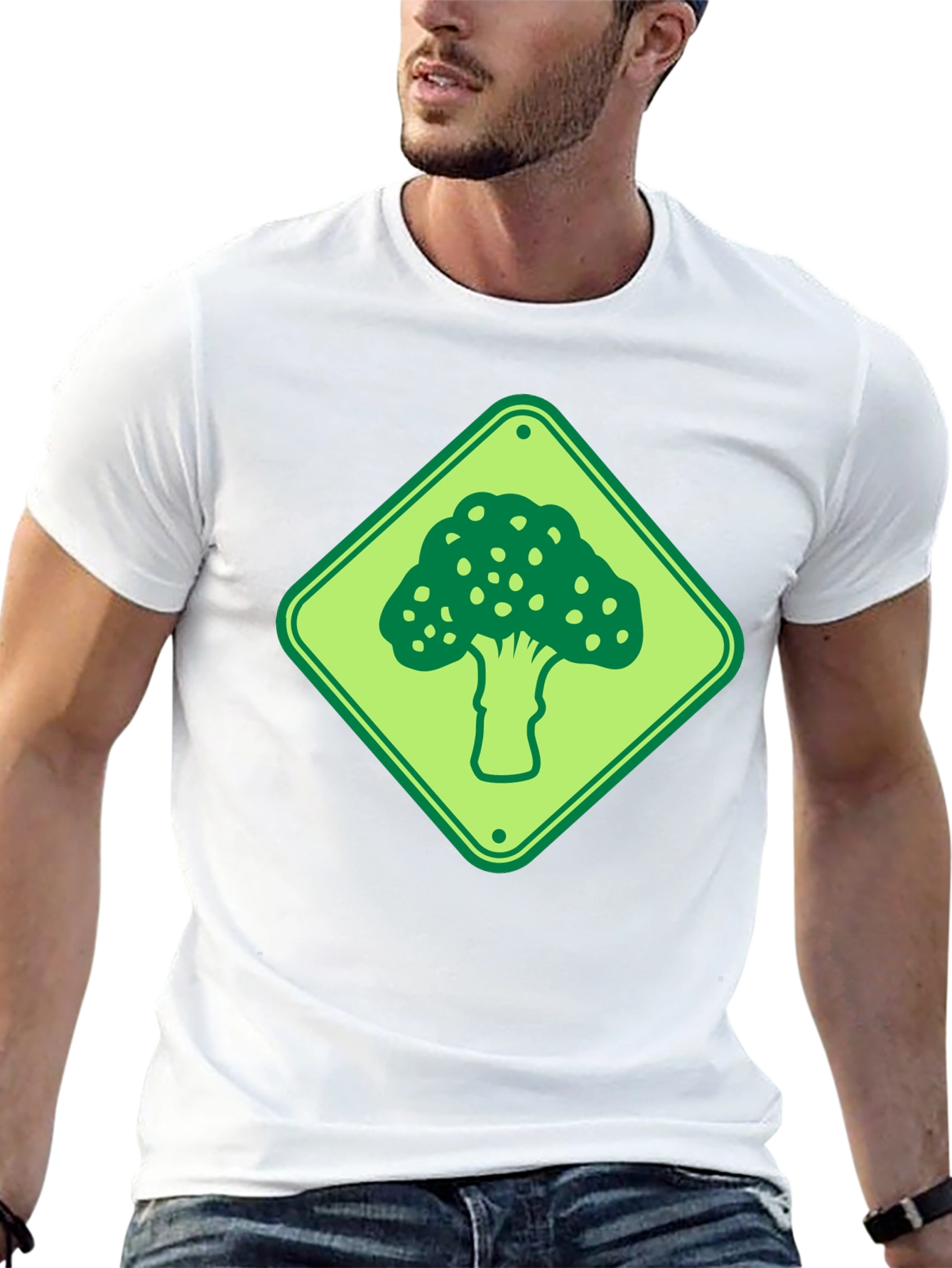 Broccoli Road Sign T-Shirt