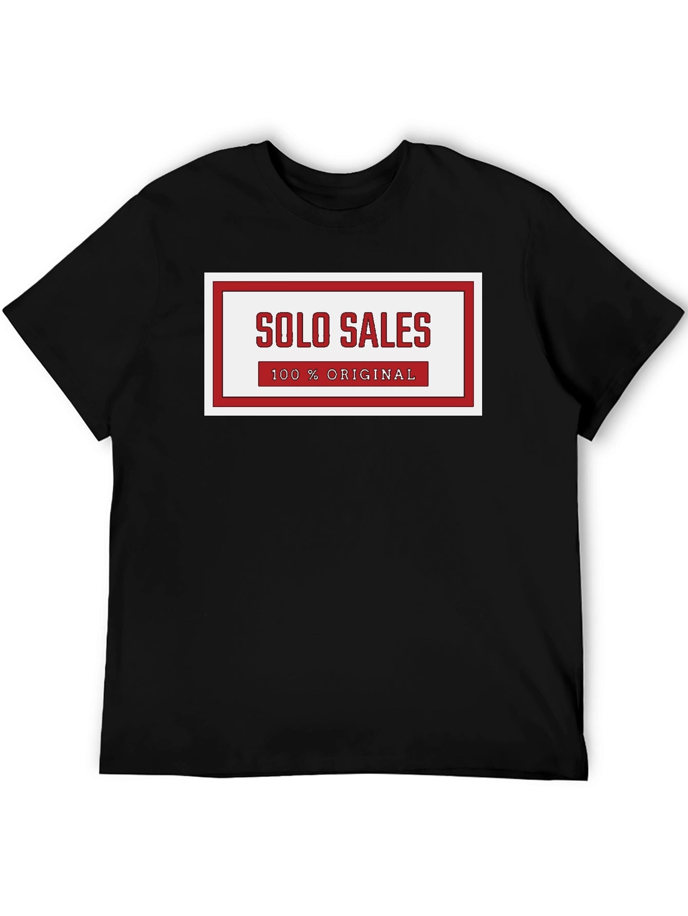 Solo Sales 100% Original Graphic Tee - Black