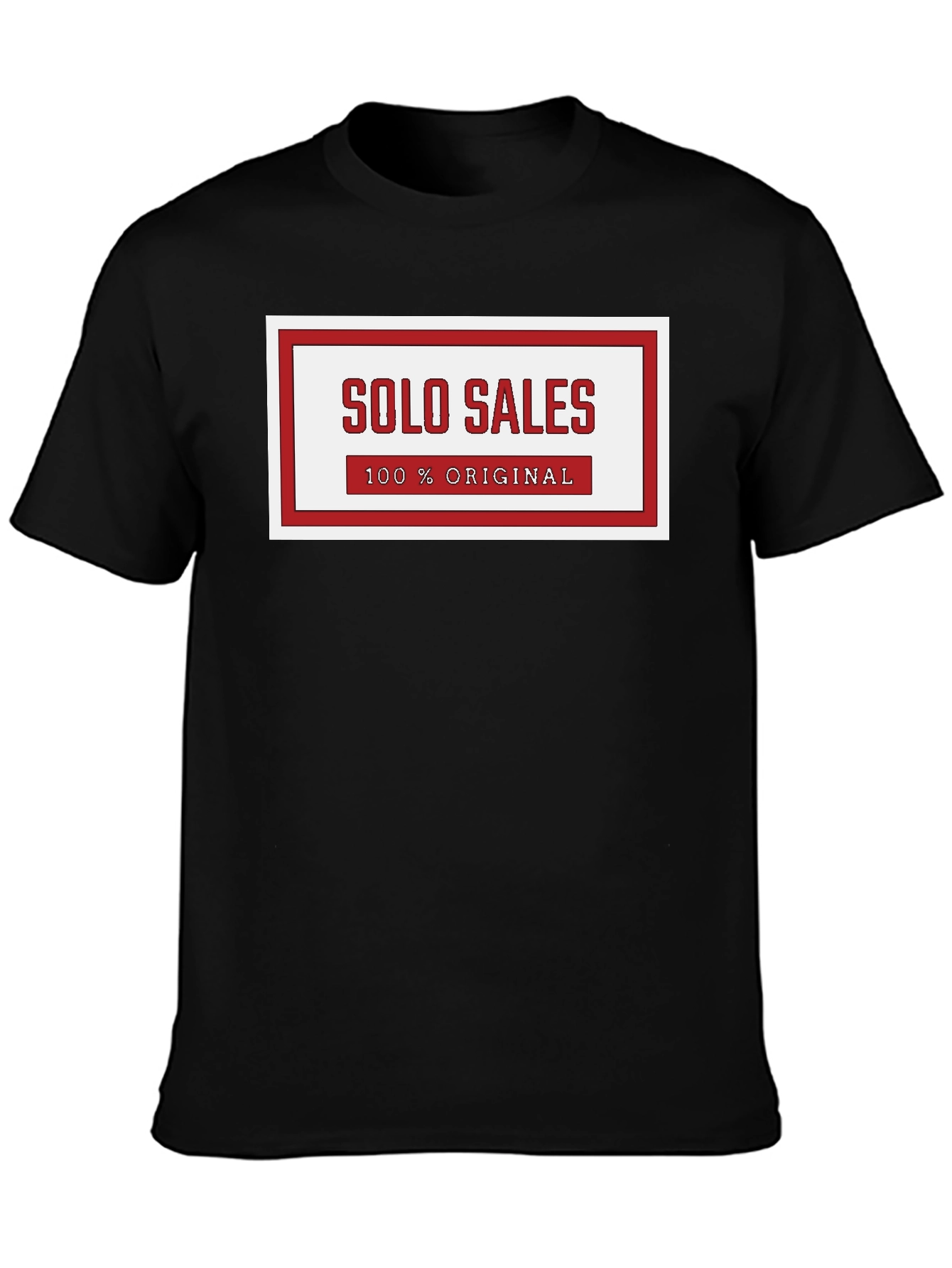 Solo Sales 100% Original Graphic Tee - Black