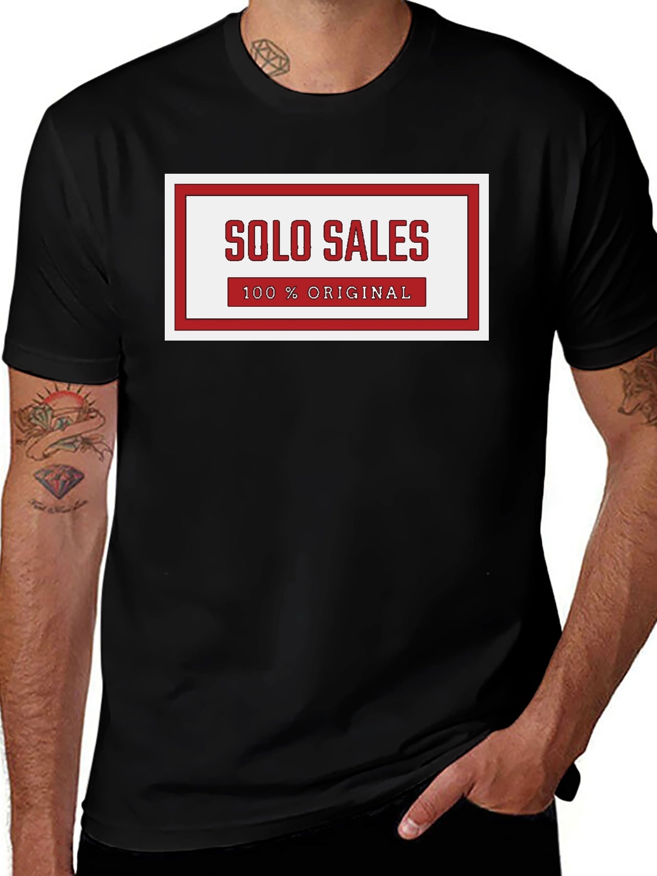 Solo Sales 100% Original Graphic Tee - Black