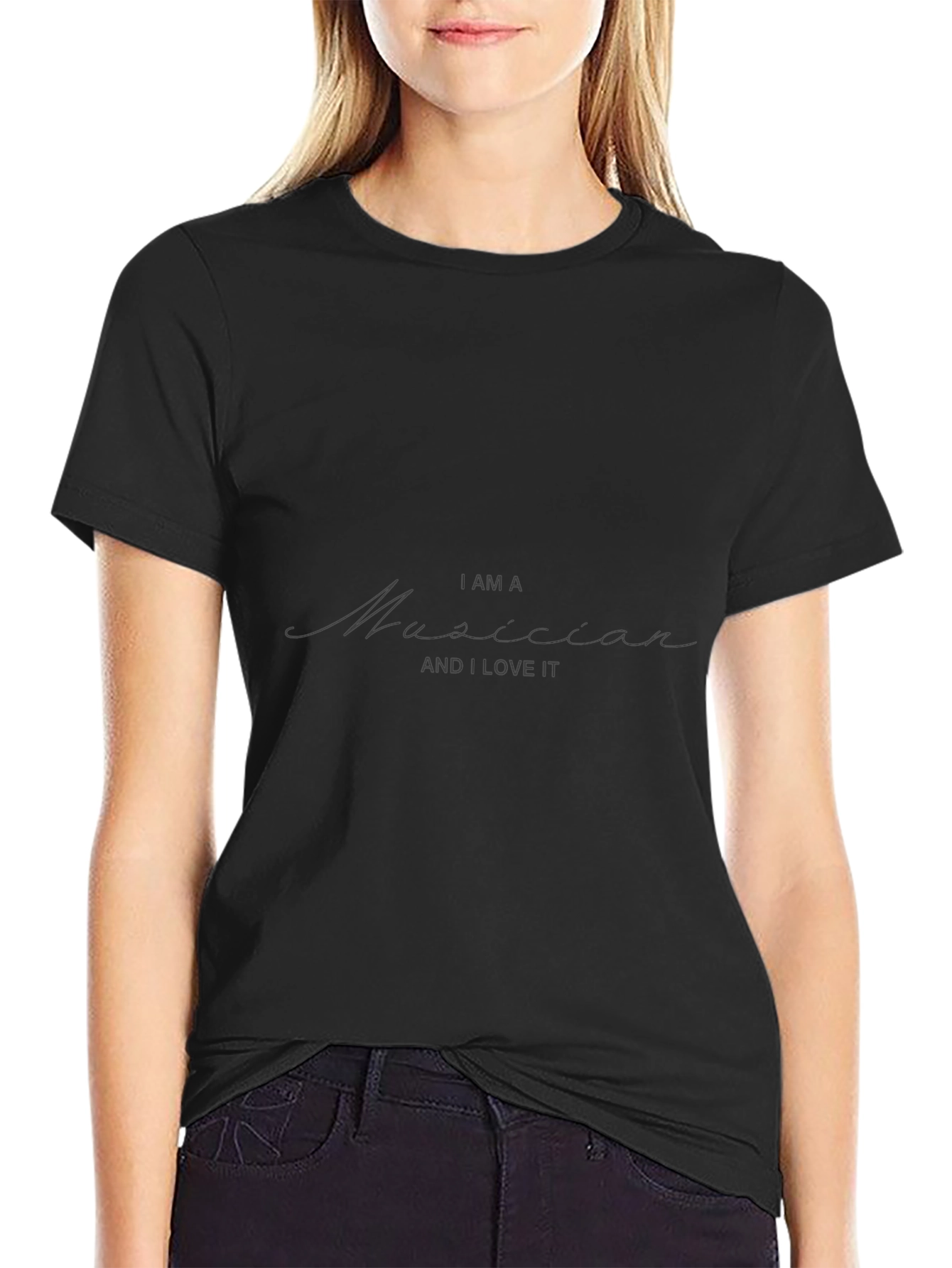 Musician T-Shirt - Black Soft Cotton Blend
