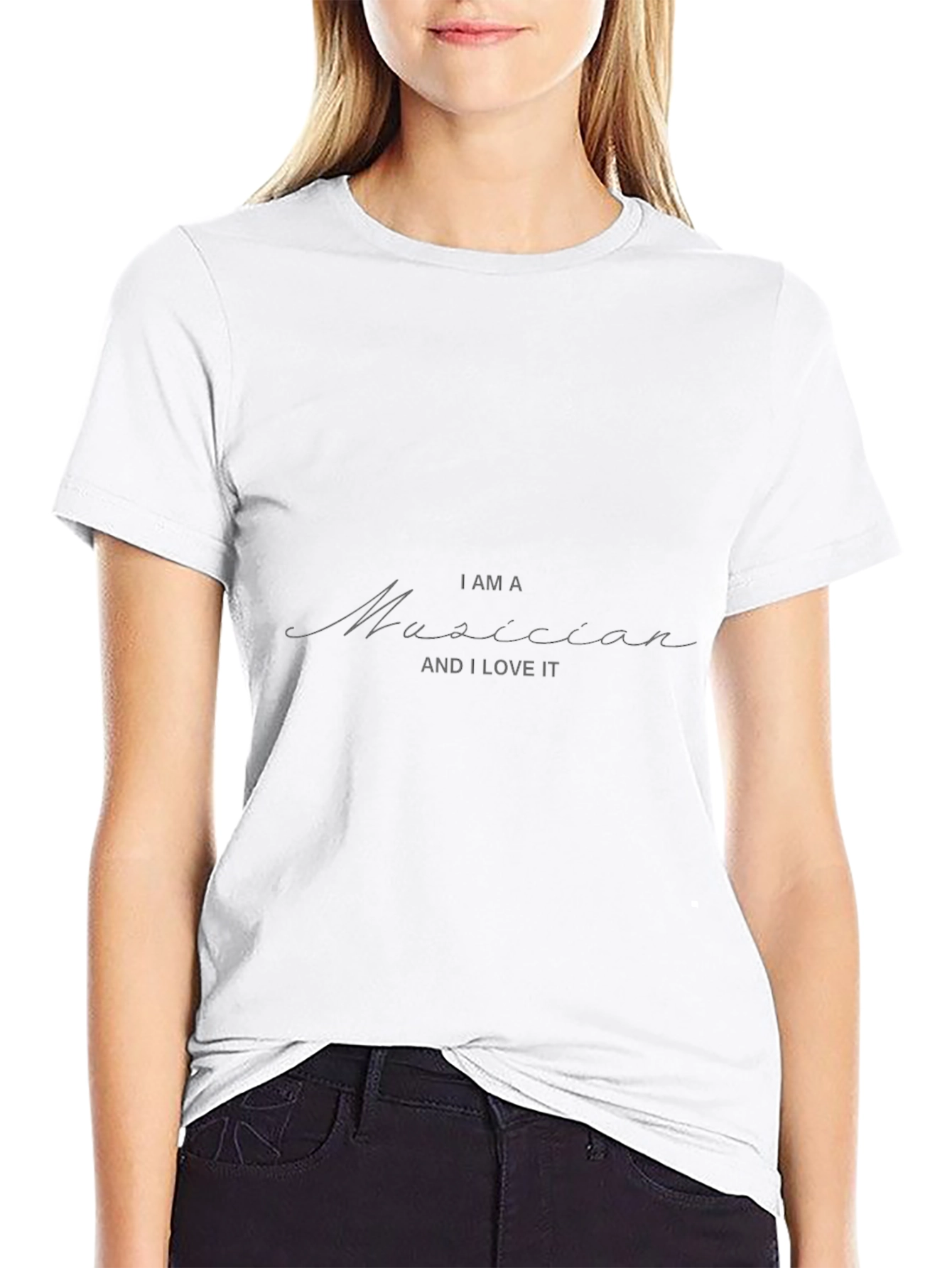 Musician T-Shirt - Black Soft Cotton Blend