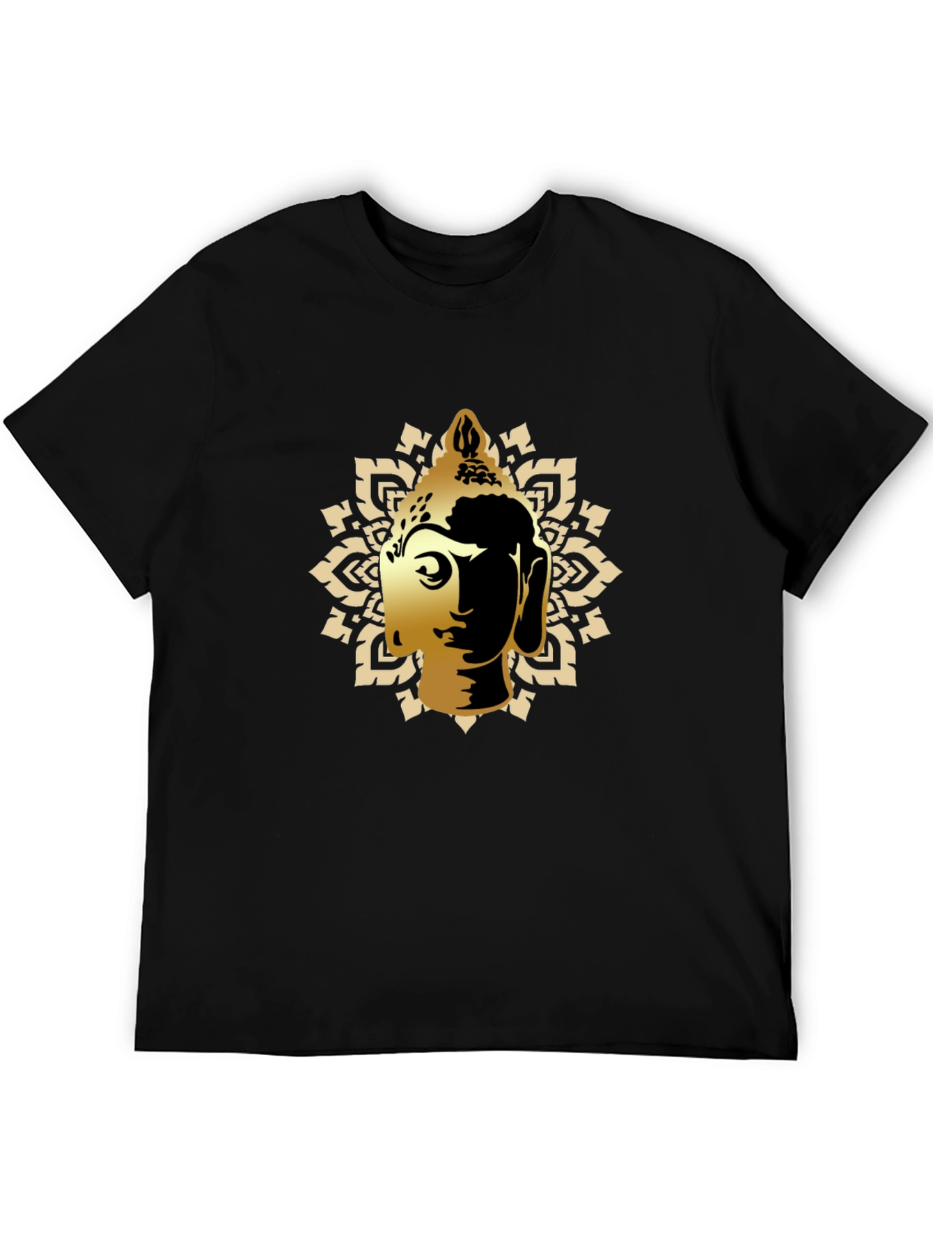 Buddha Graphic Tee - Black Cotton