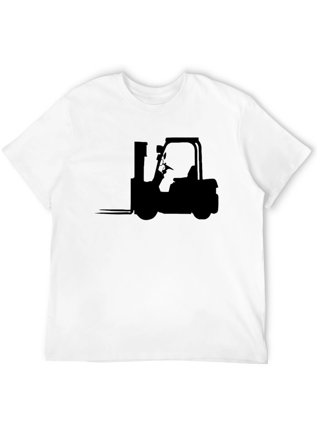 Forklift Silhouette Graphic Tee - Black