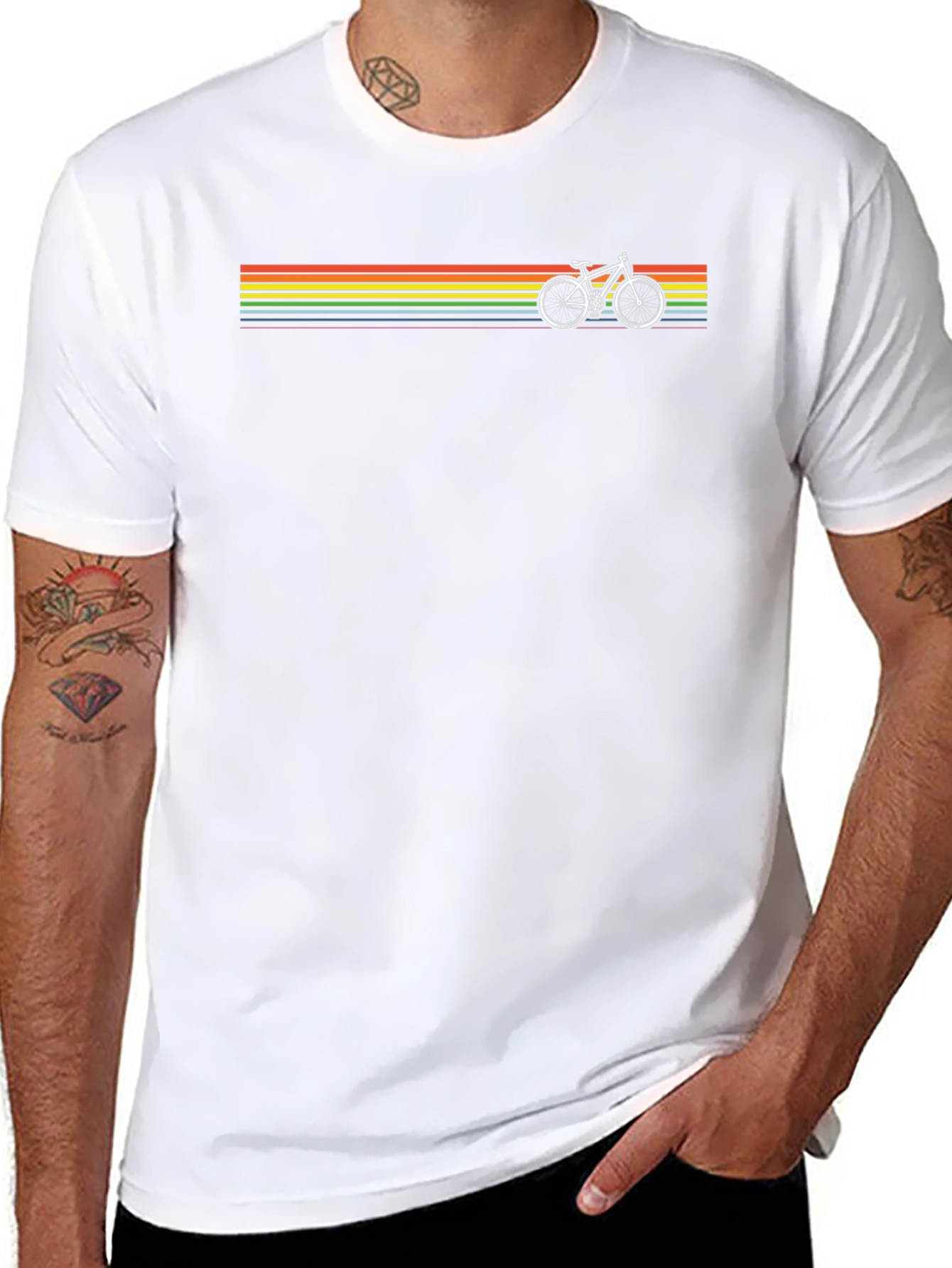 Rainbow Bike T-Shirt - Pride Ride Apparel