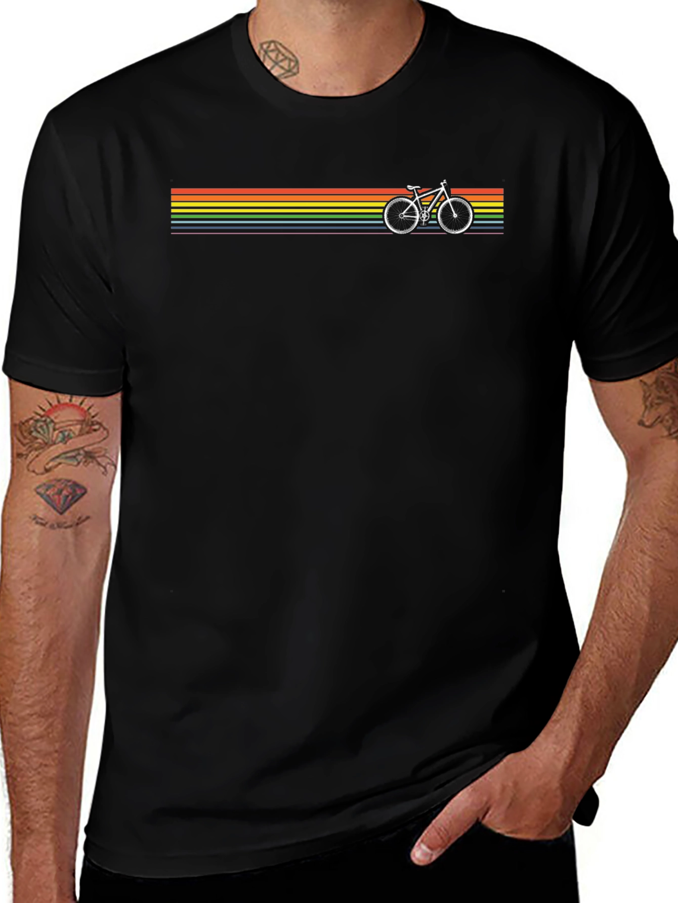 Rainbow Bike T-Shirt - Pride Ride Apparel