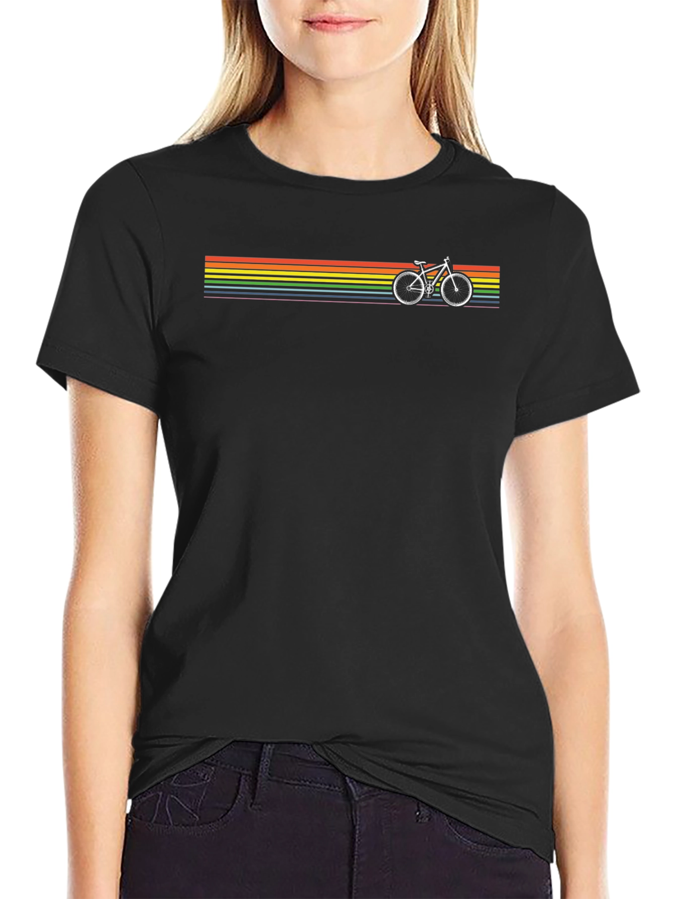 Rainbow Bike T-Shirt - Pride Ride Apparel