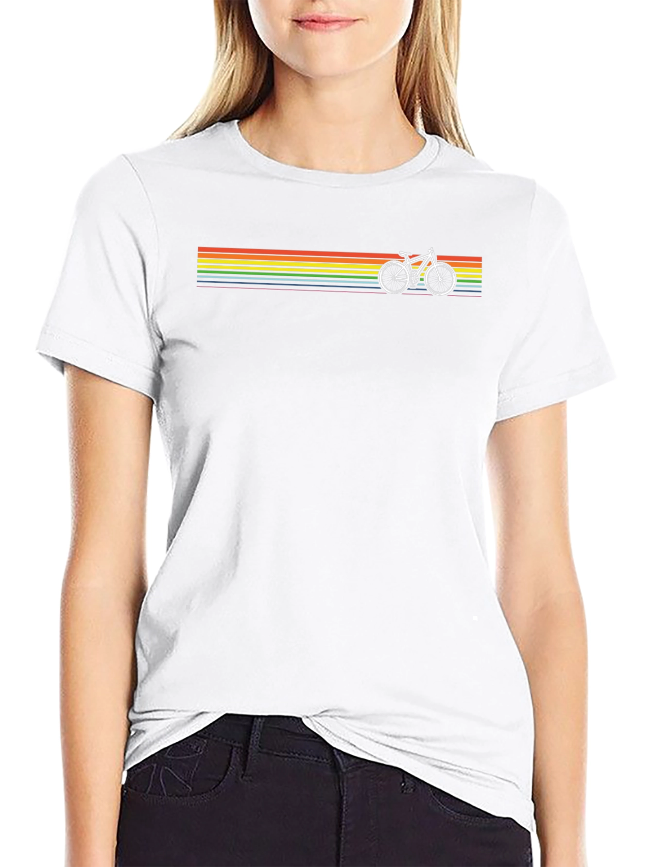 Rainbow Bike T-Shirt - Pride Ride Apparel
