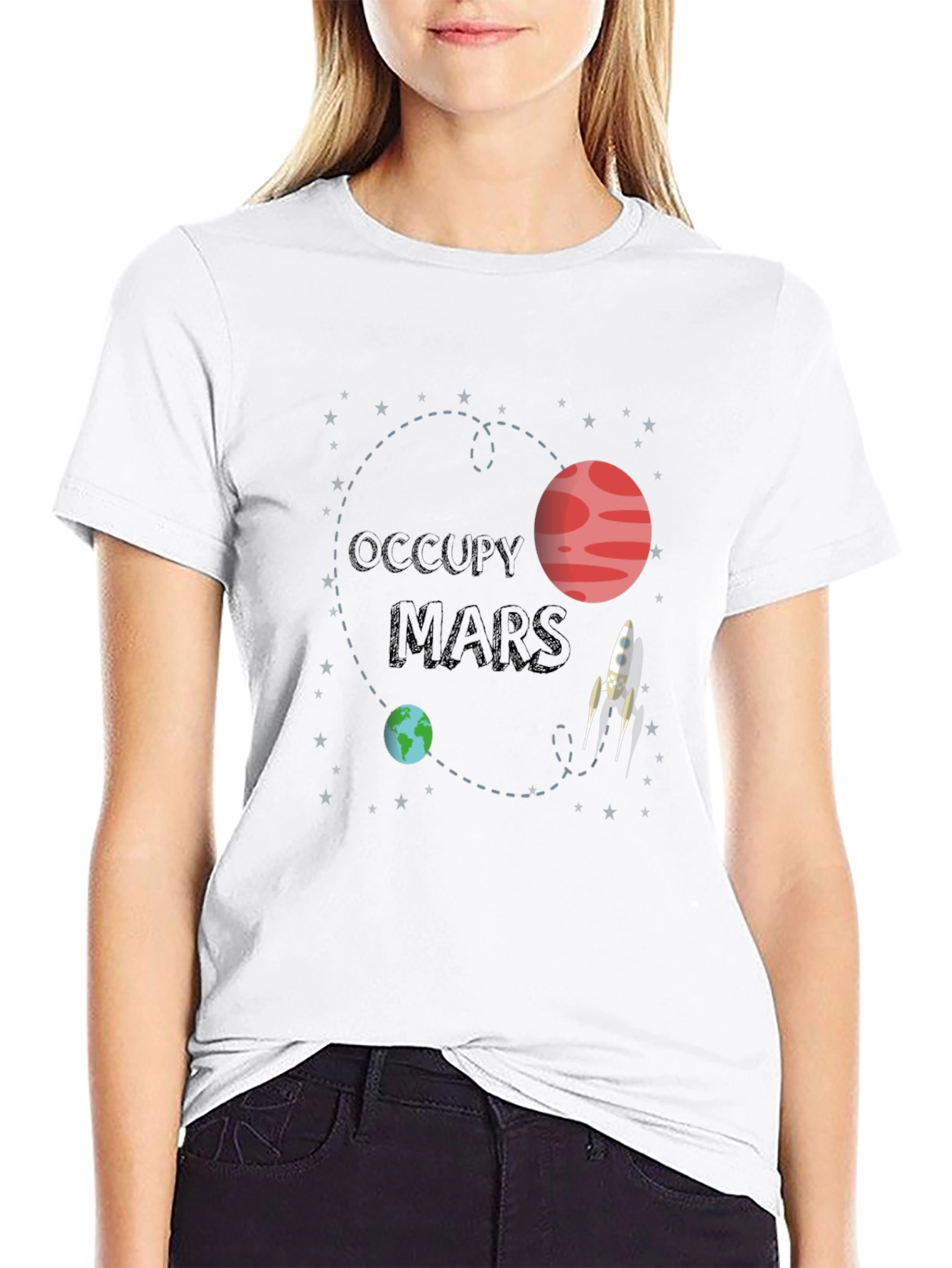 Occupy Mars Graphic T-Shirt - Space Adventure Tee