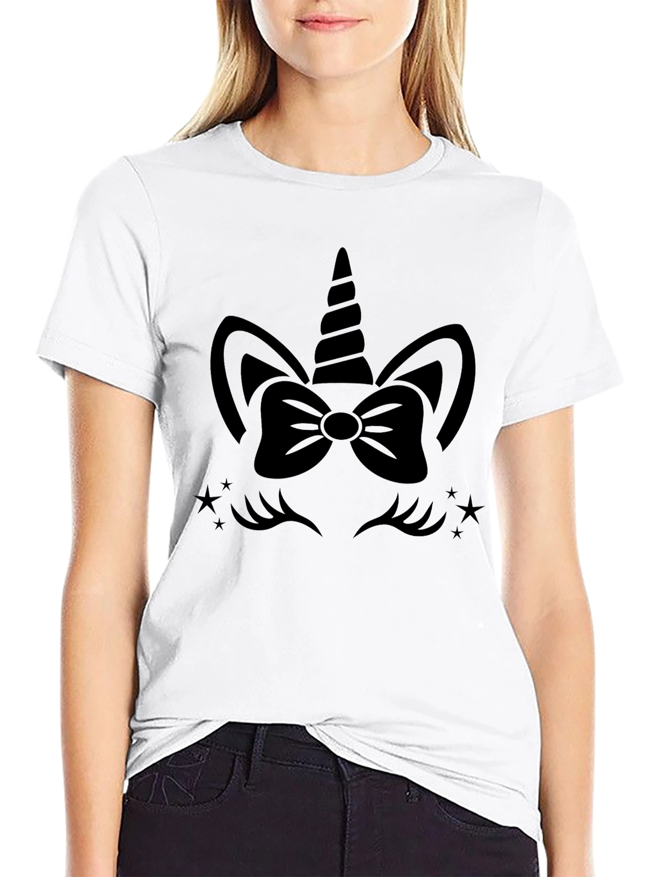 Unicorn Graphic Black T-Shirt