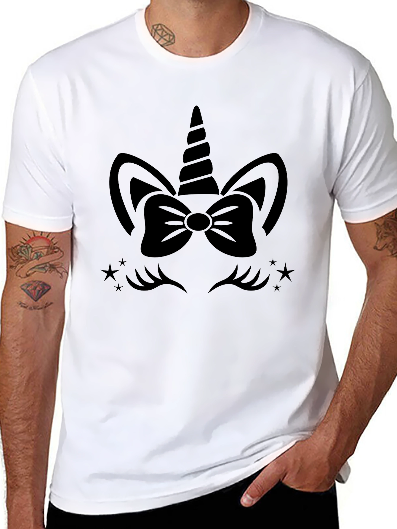 Unicorn Graphic Black T-Shirt