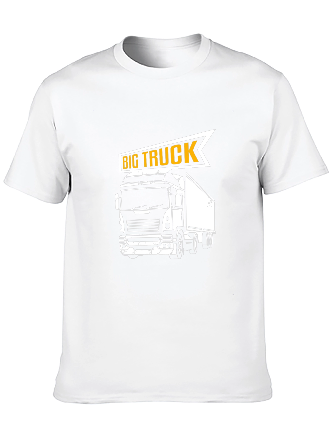 Big Truck Graphic Tee - Black Cotton T-Shirt