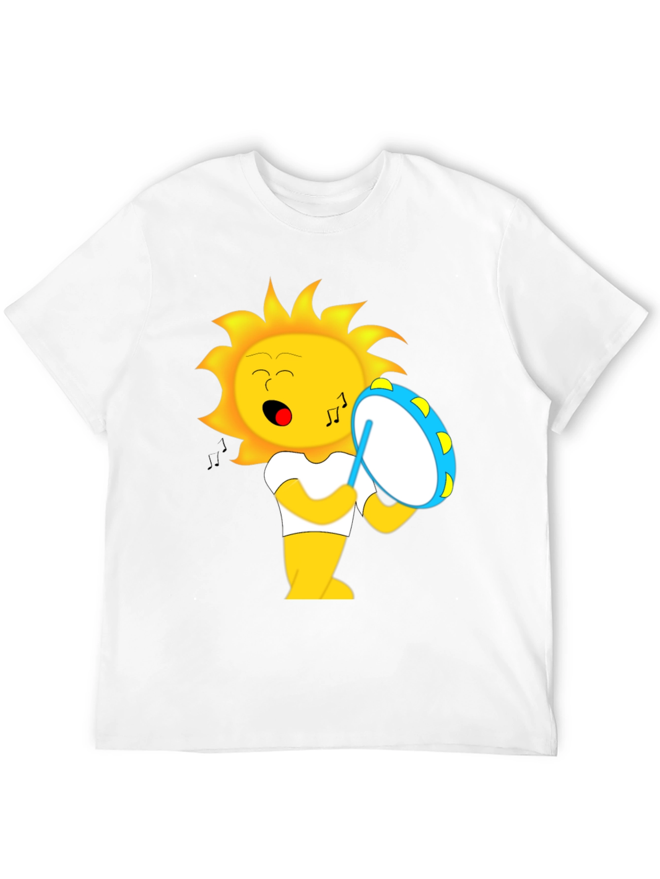 Musical Sun Graphic T-Shirt - Black