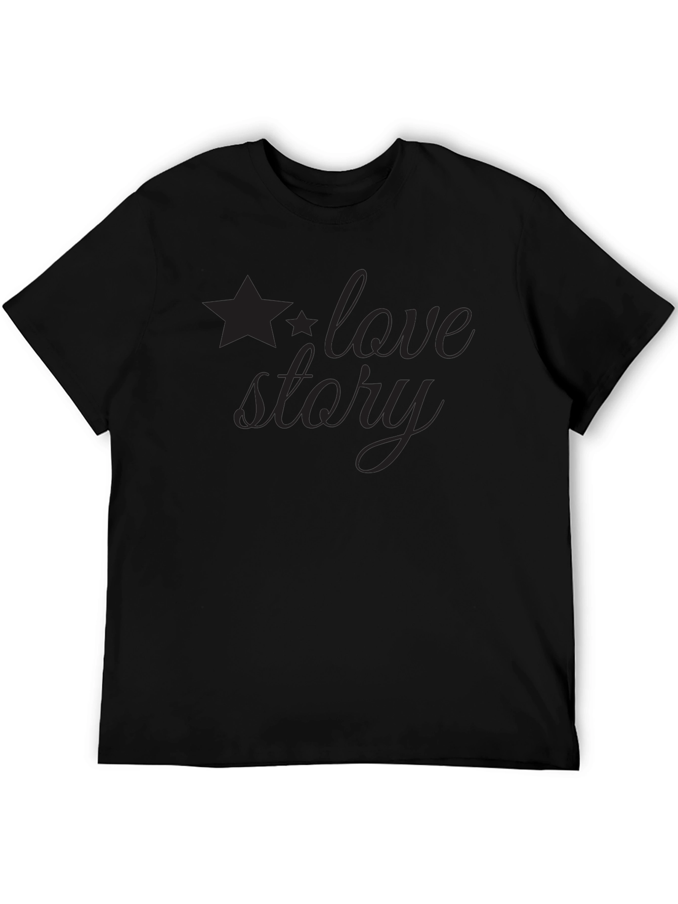 Love Story Graphic Tee - Black