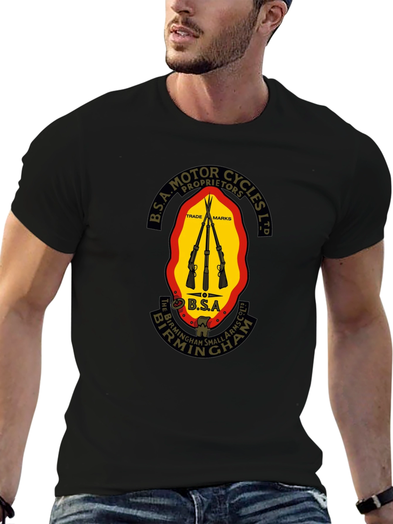 BSA Motor Cycles Black T-Shirt