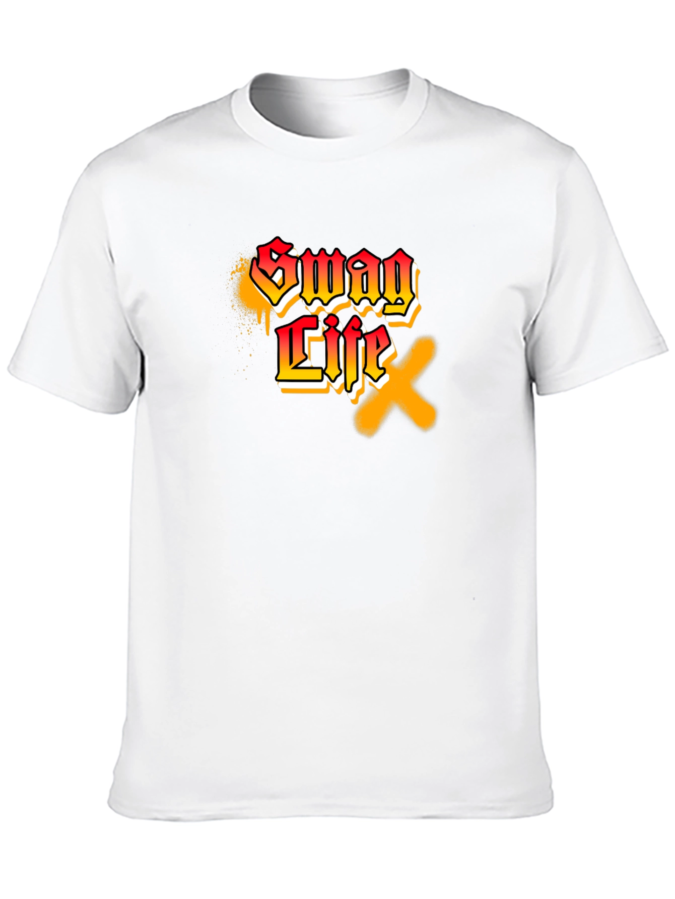 Swag Life Graphic Print Black T-Shirt