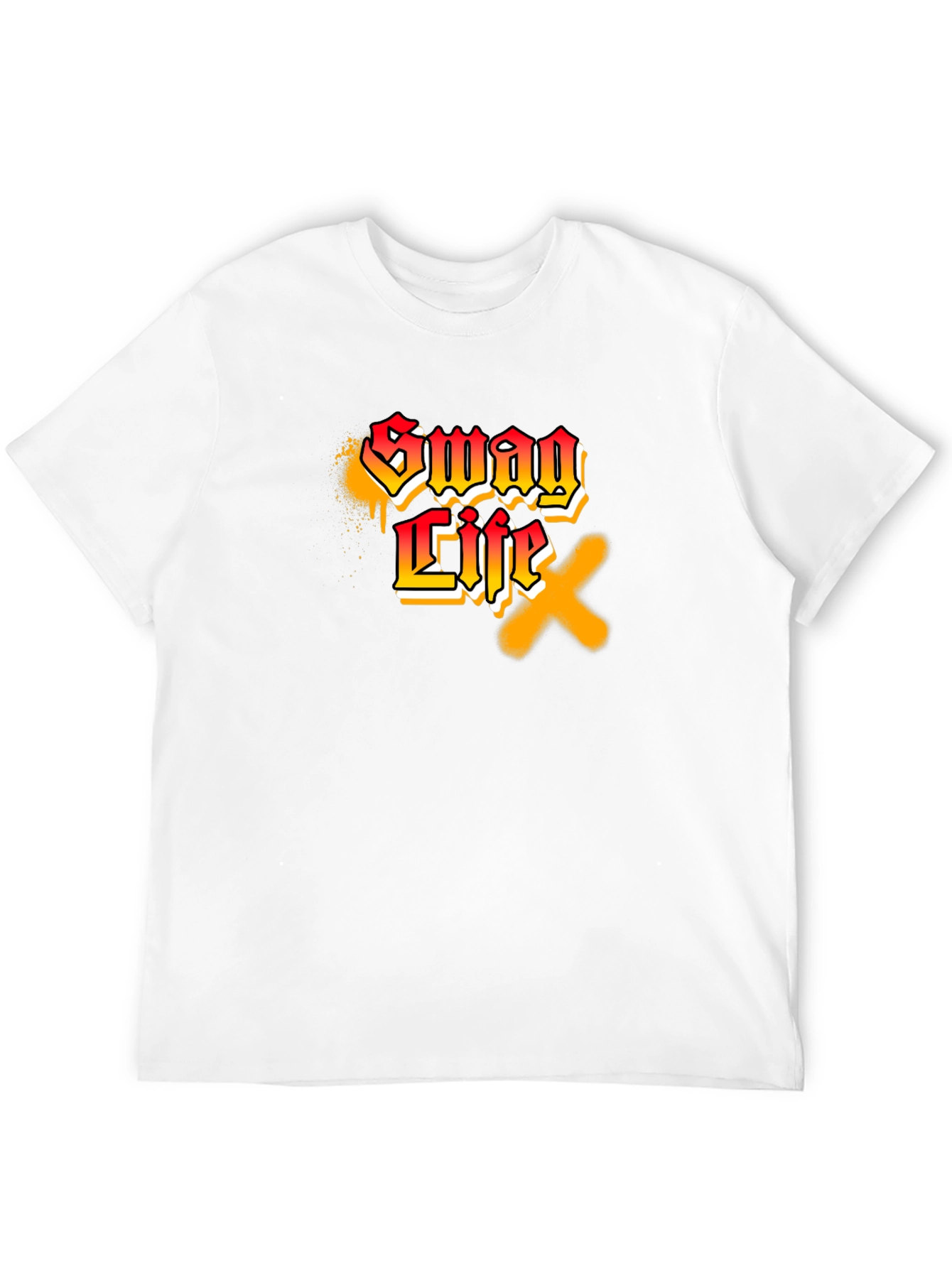 Swag Life Graphic Print Black T-Shirt