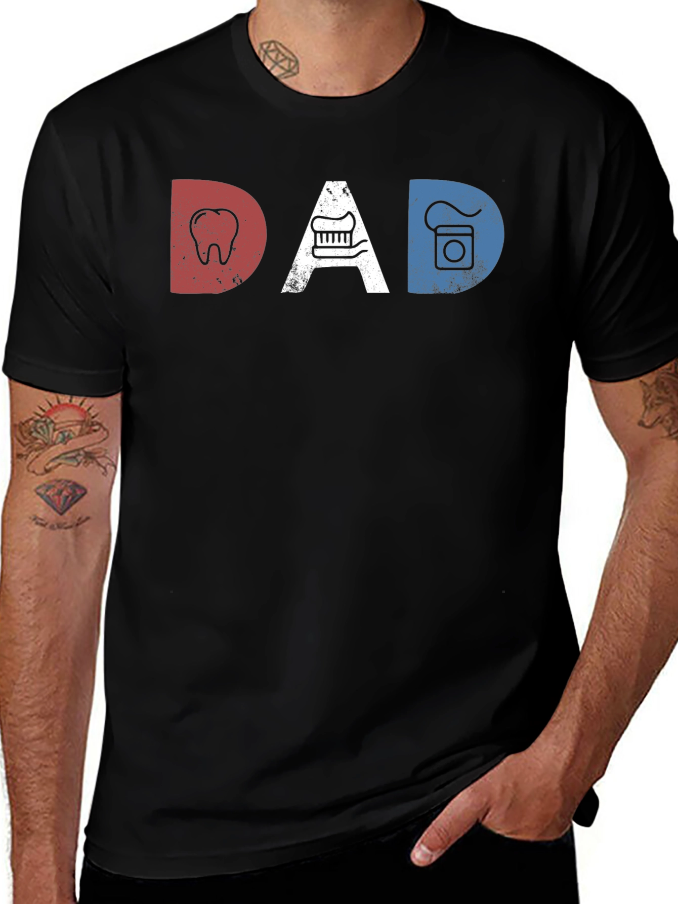 Dental Dad T-Shirt Funny Gift for Dentist Father