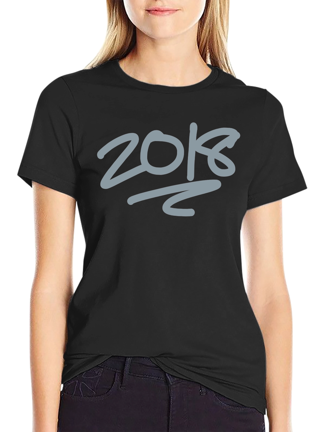Trendy 2018 Graphic Tee - Black
