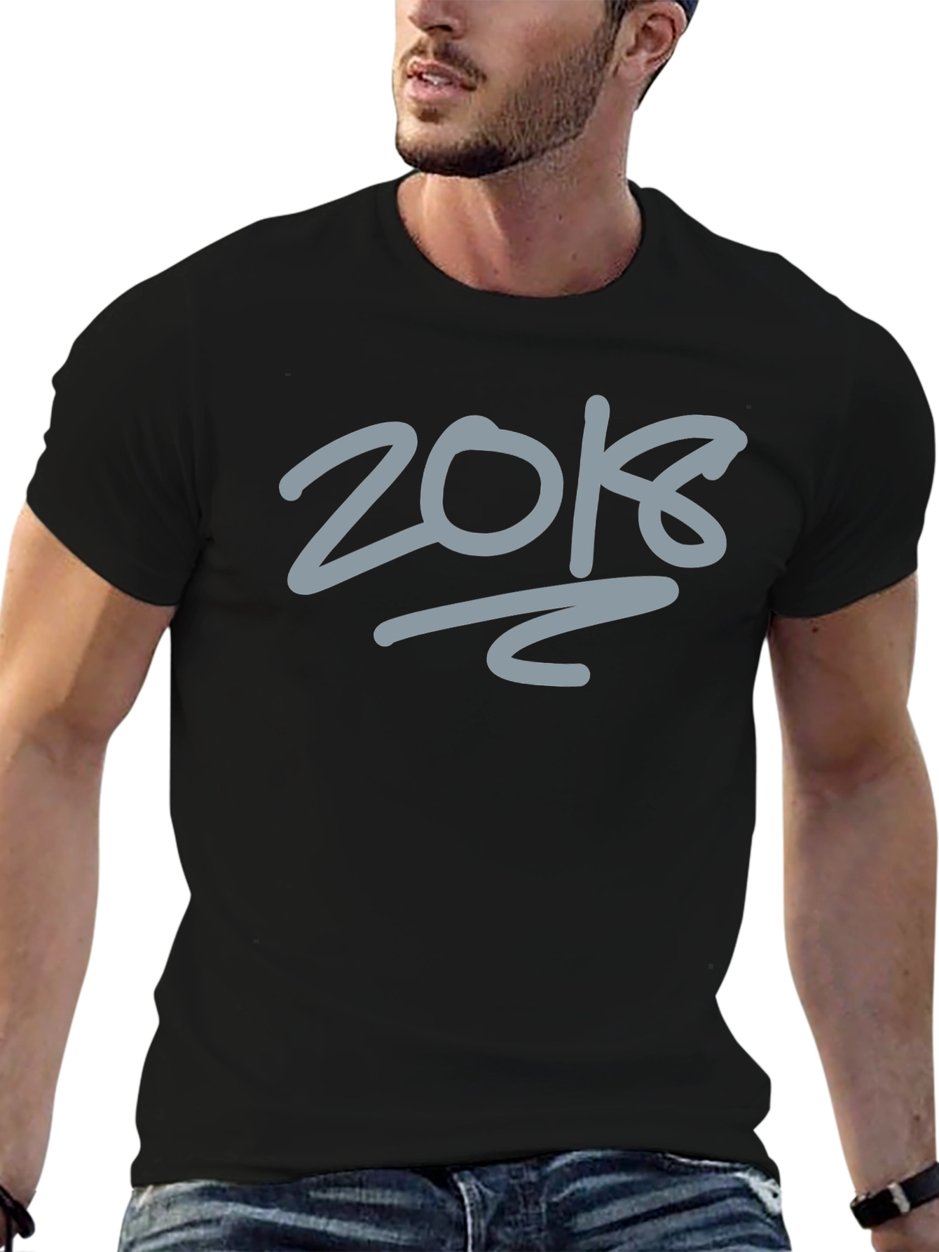 Trendy 2018 Graphic Tee - Black