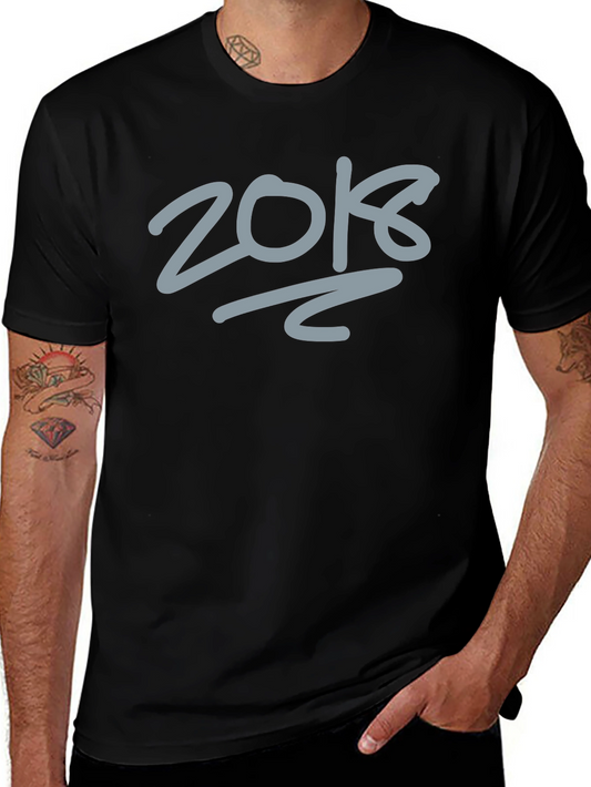Trendy 2018 Graphic Tee - Black