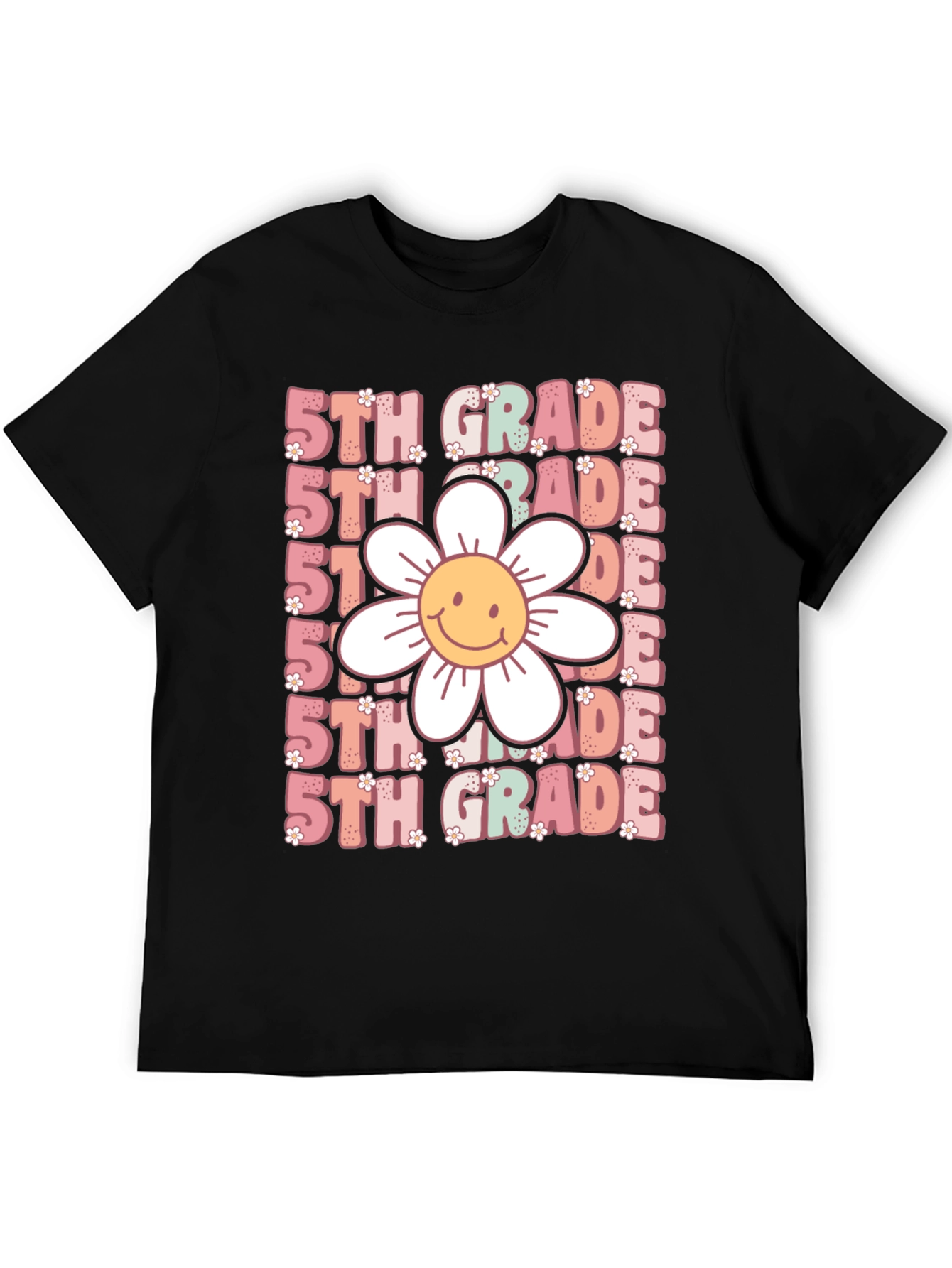 5th Grade Smiley Flower T-Shirt