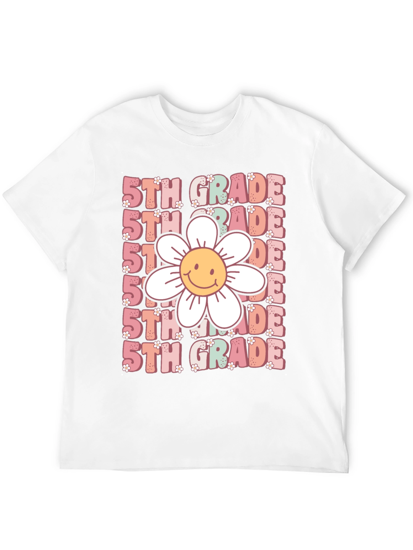 5th Grade Smiley Flower T-Shirt