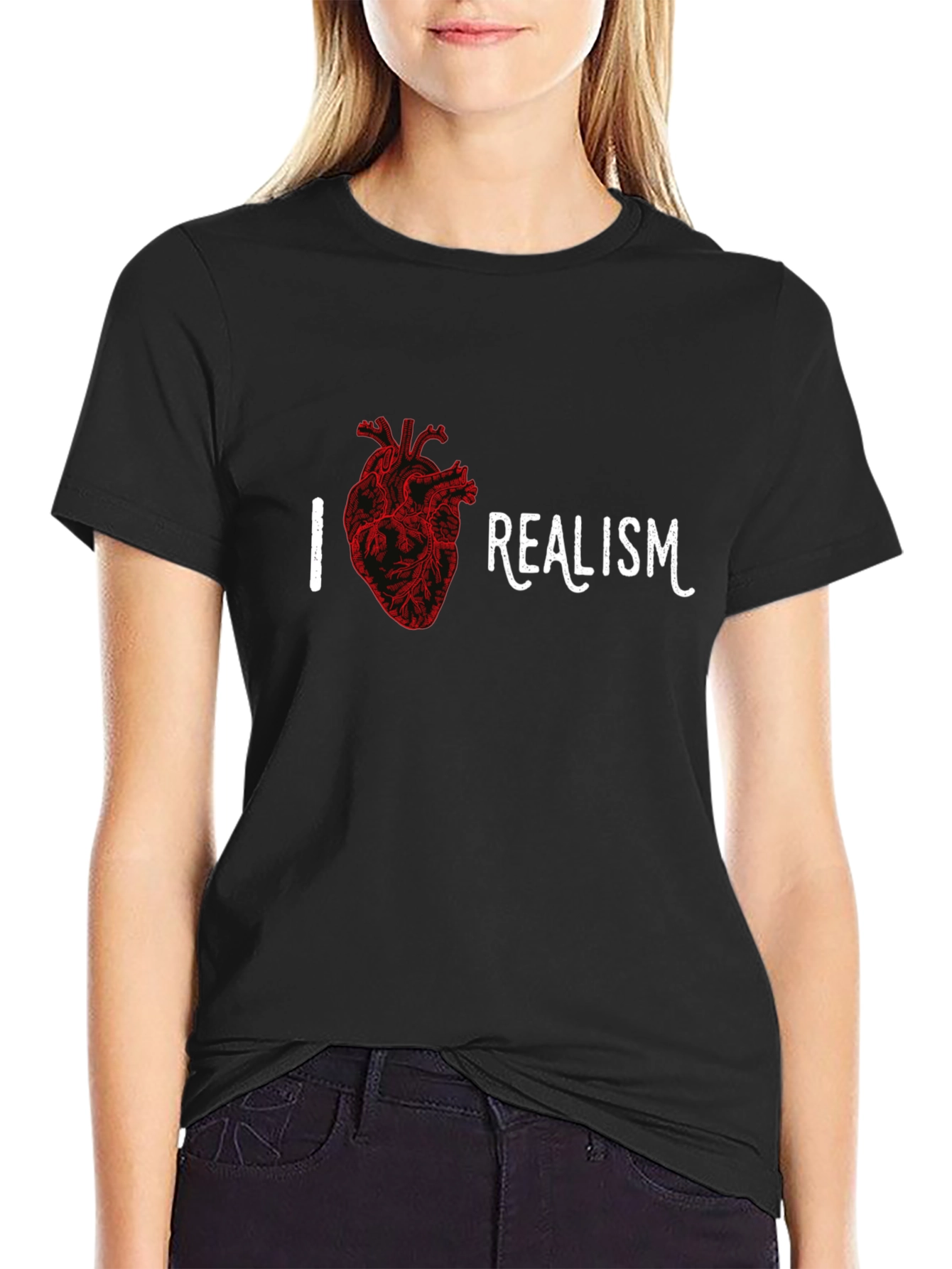 I Heart Realism Graphic T-Shirt - Black