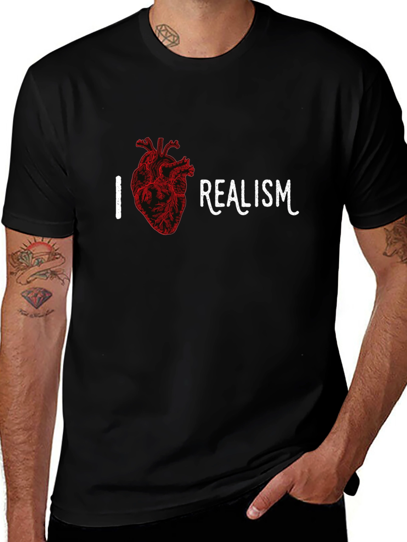 I Heart Realism Graphic T-Shirt - Black