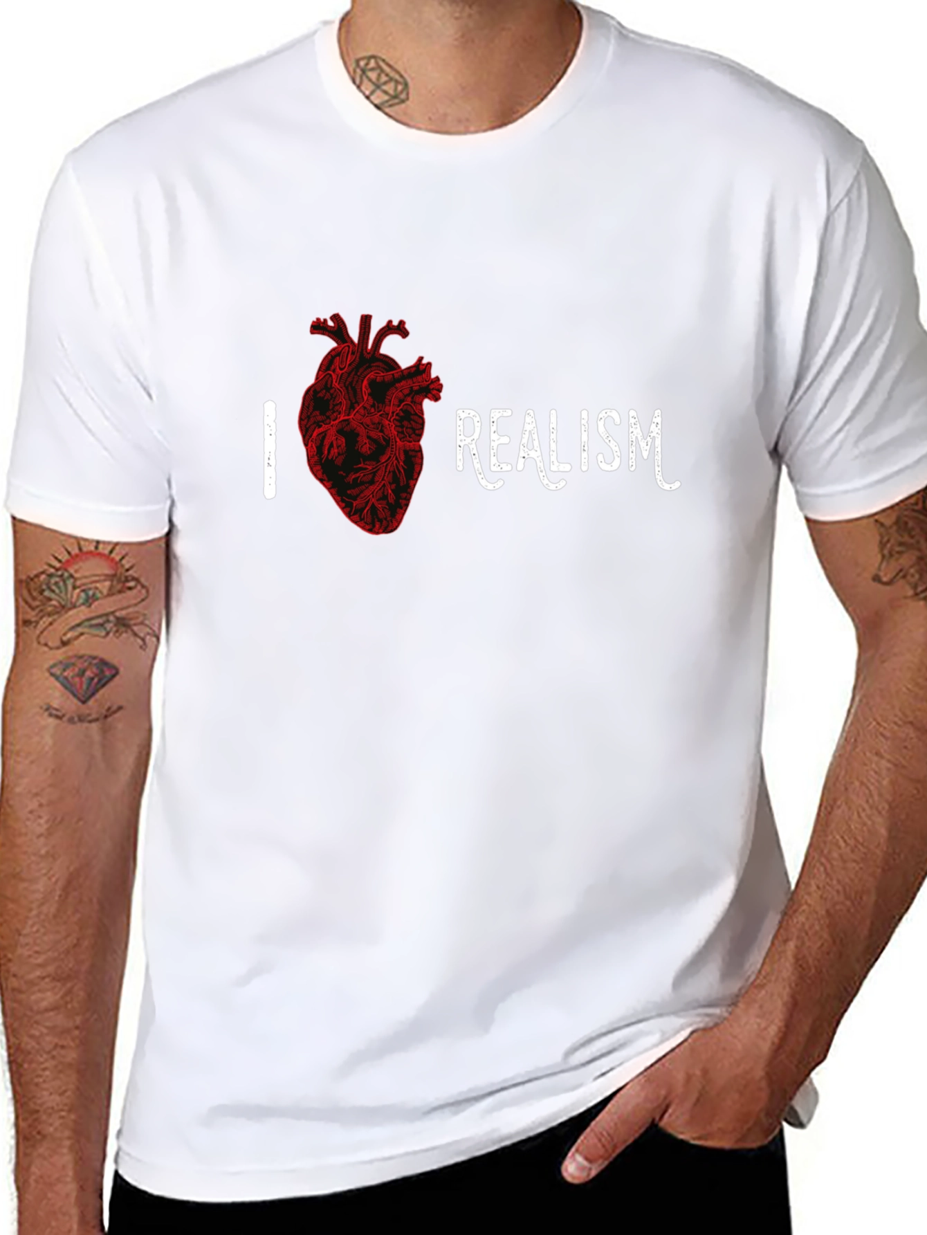 I Heart Realism Graphic T-Shirt - Black