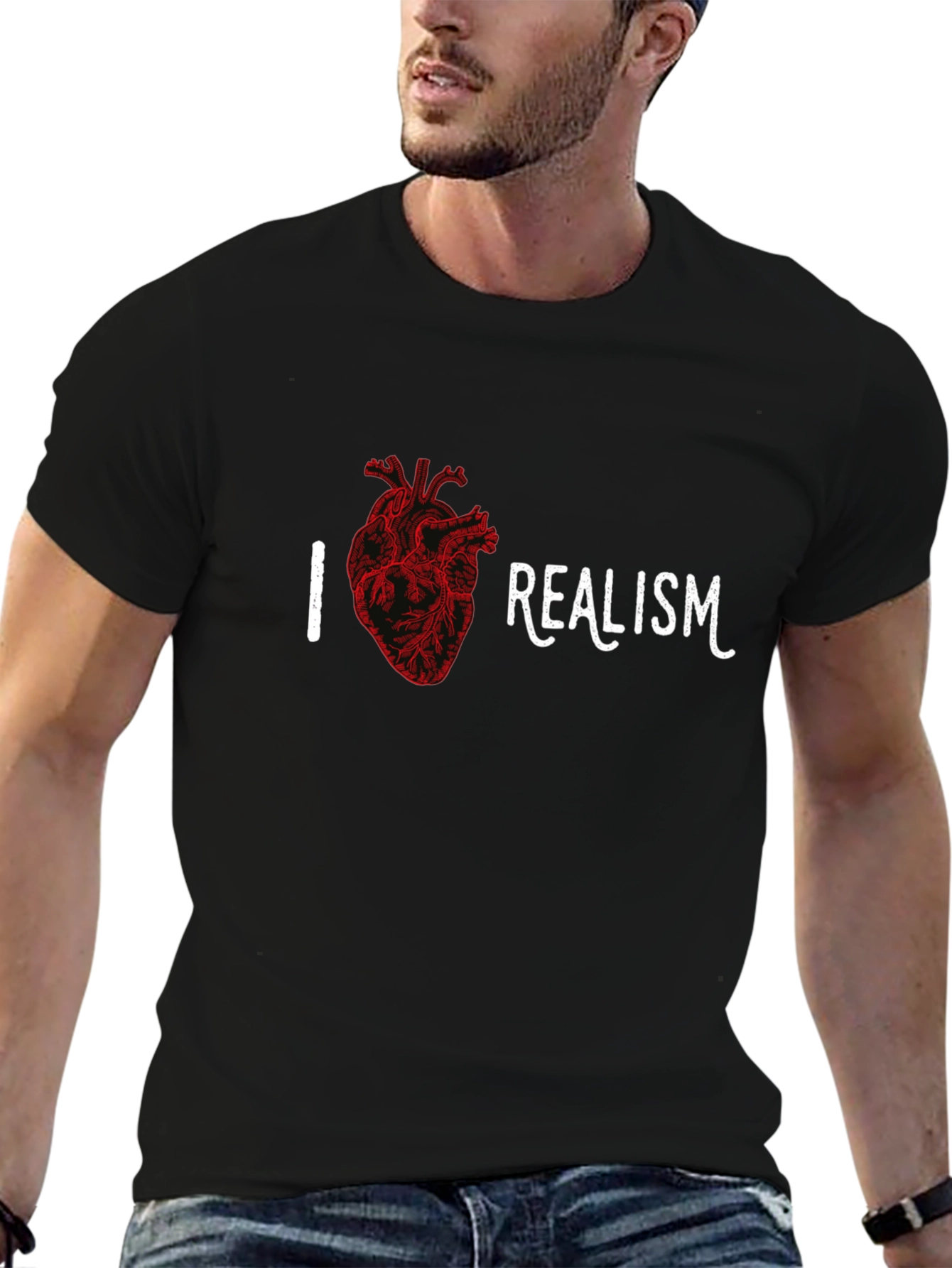 I Heart Realism Graphic T-Shirt - Black