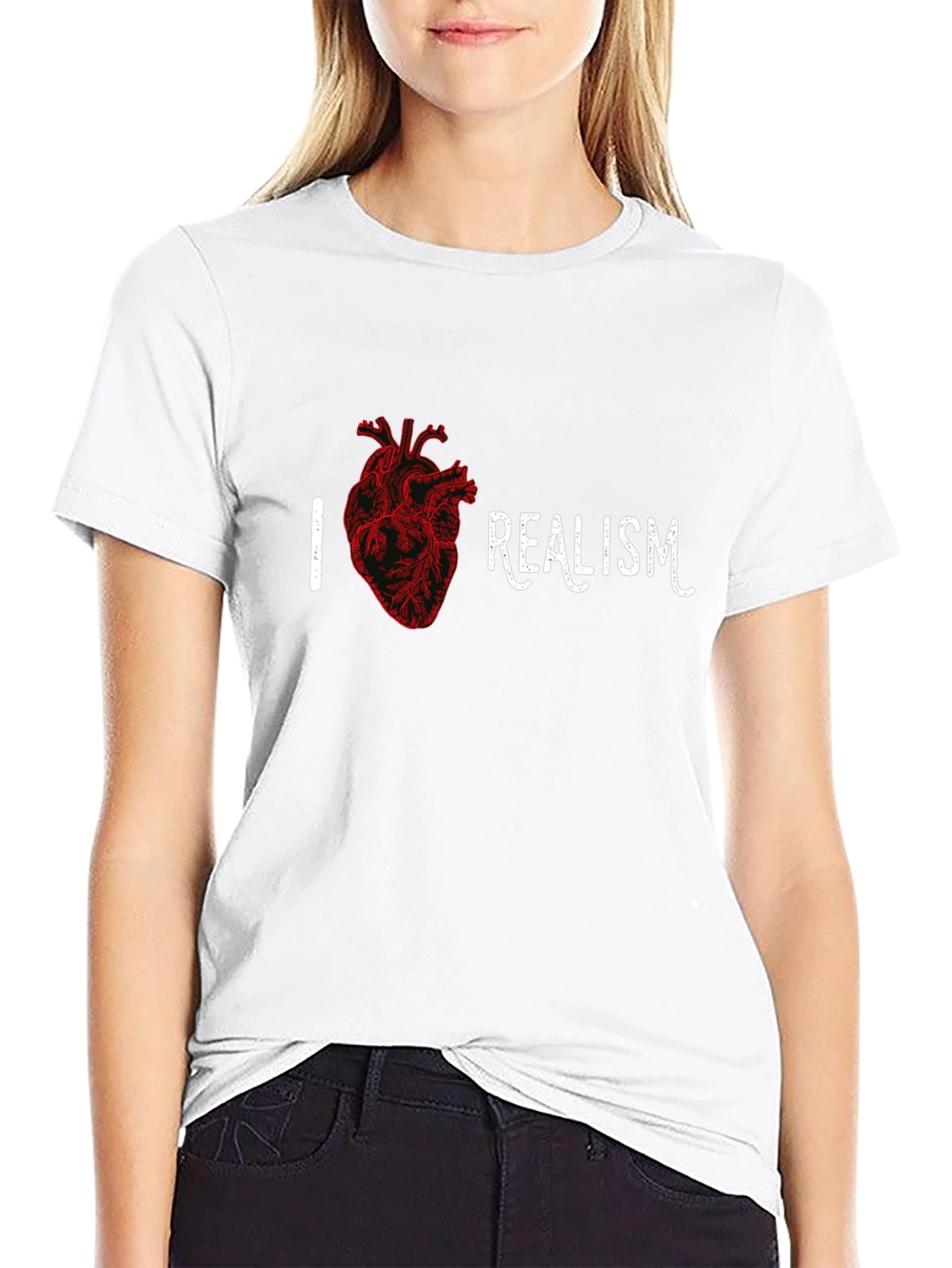 I Heart Realism Graphic T-Shirt - Black