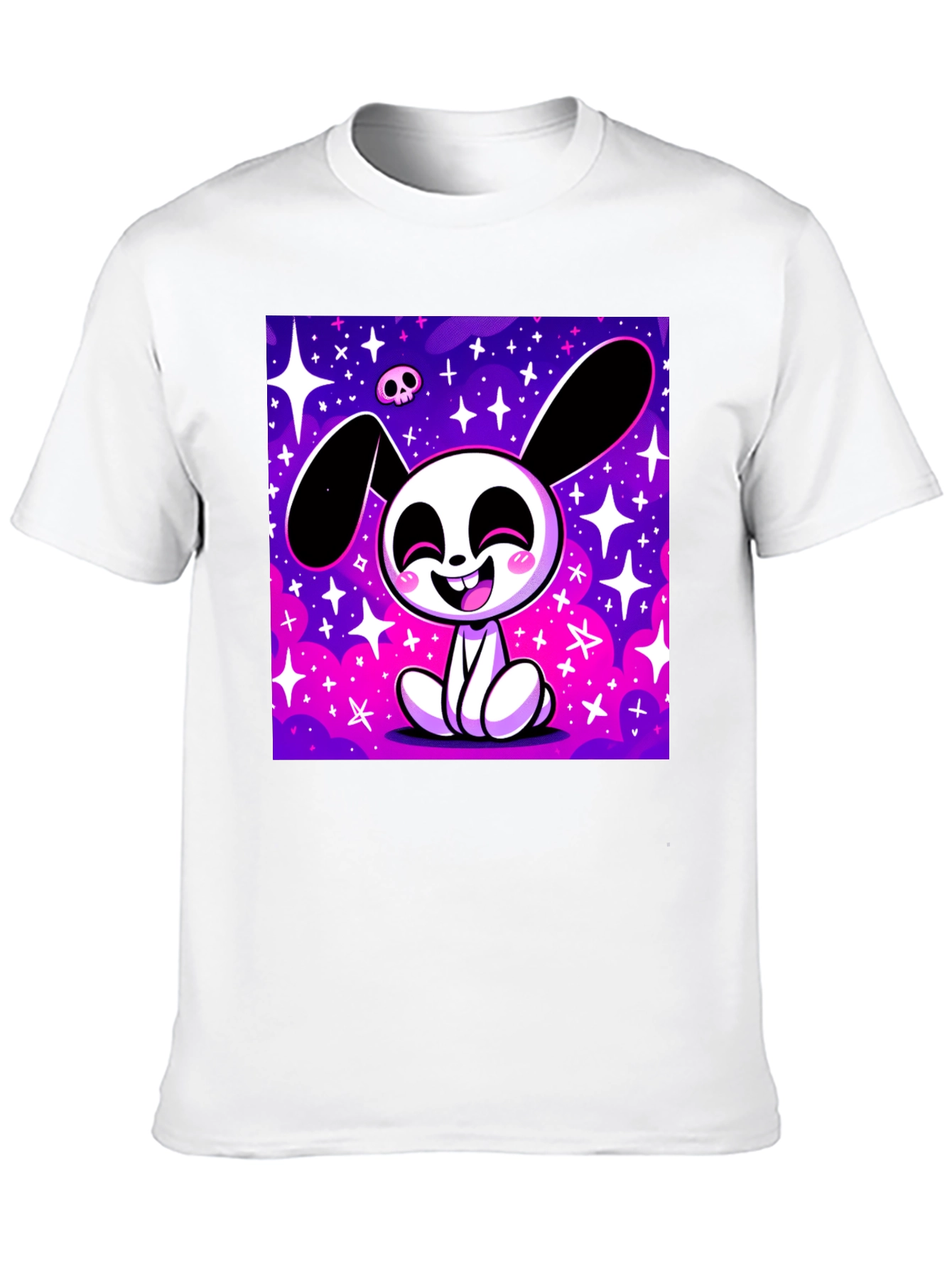 Cosmic Bunny Graphic Tee - Black