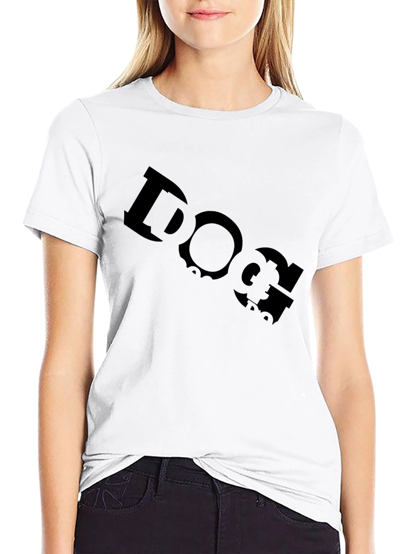 Dog Typography Black Graphic T-Shirt