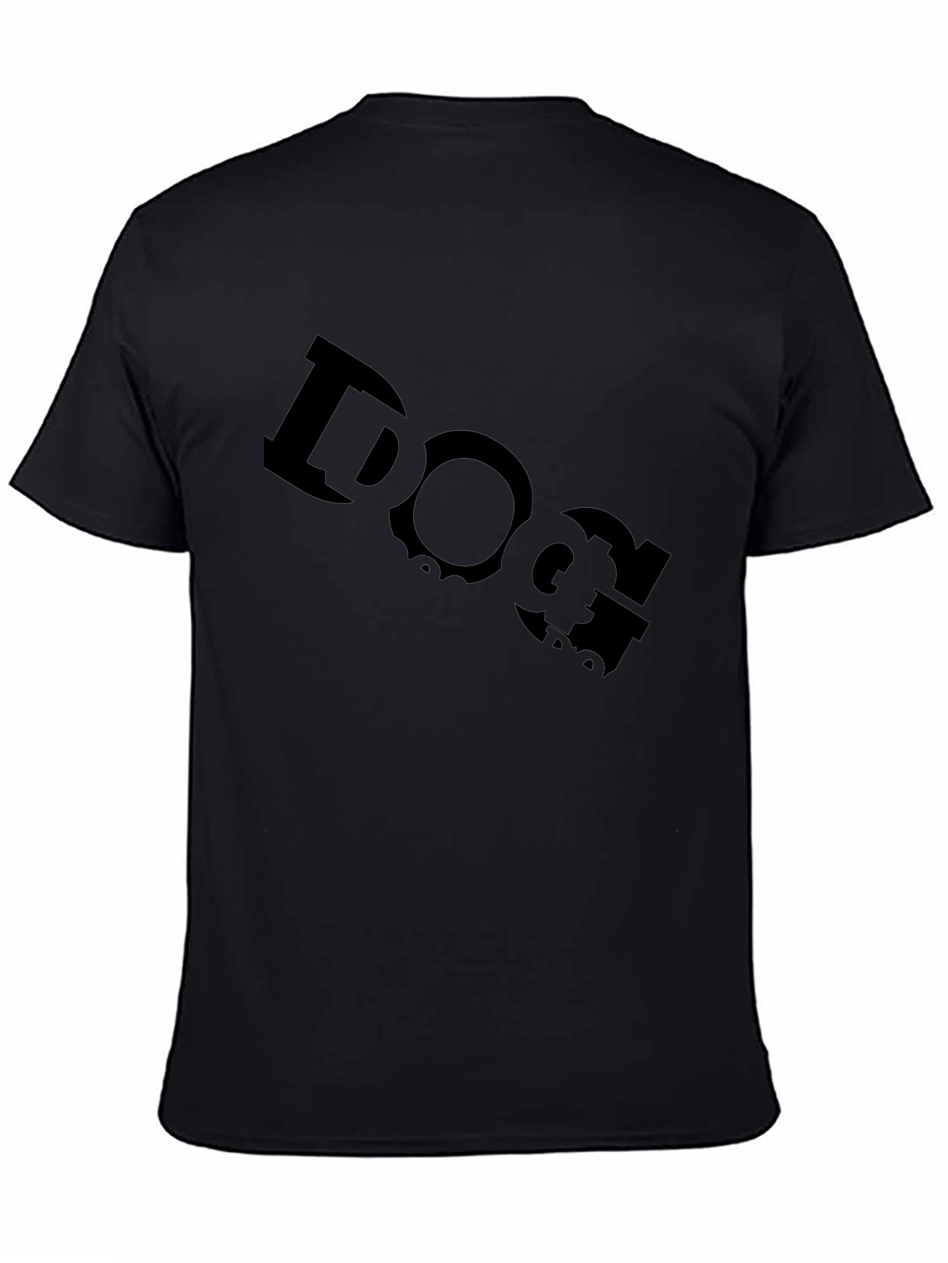 Dog Typography Black Graphic T-Shirt
