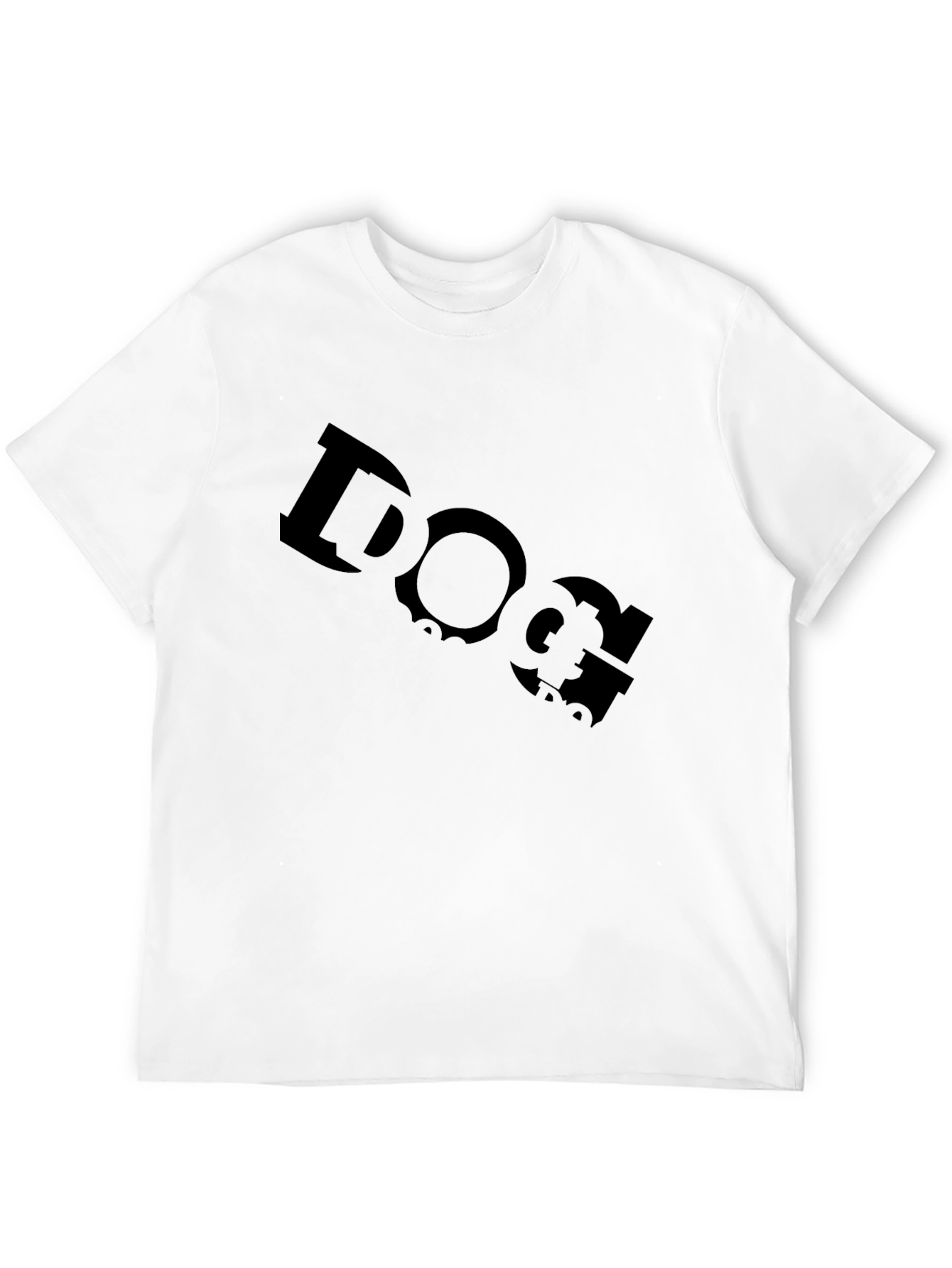 Dog Typography Black Graphic T-Shirt