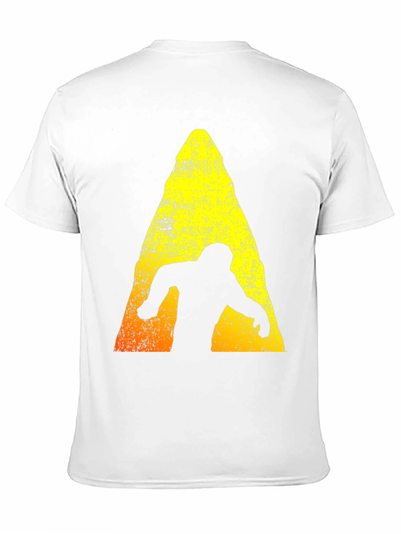 Bigfoot Silhouette Graphic T-Shirt - Distressed Design