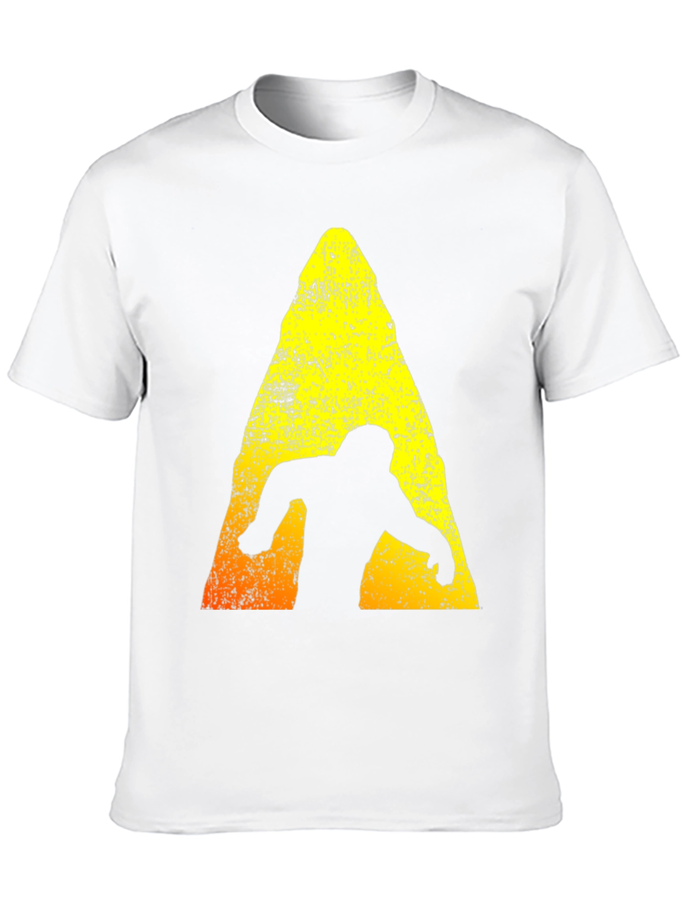 Bigfoot Silhouette Graphic T-Shirt - Distressed Design