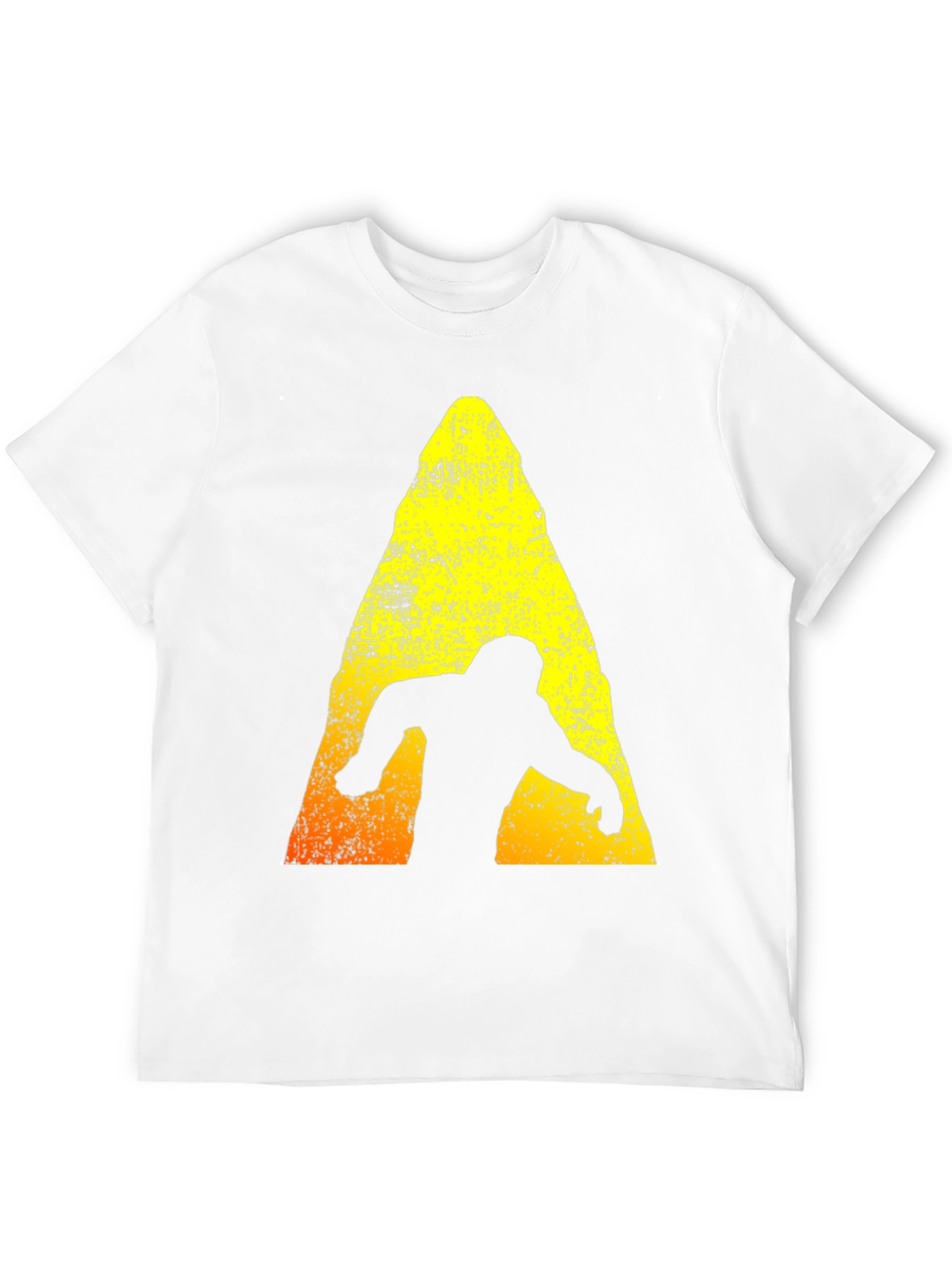 Bigfoot Silhouette Graphic T-Shirt - Distressed Design