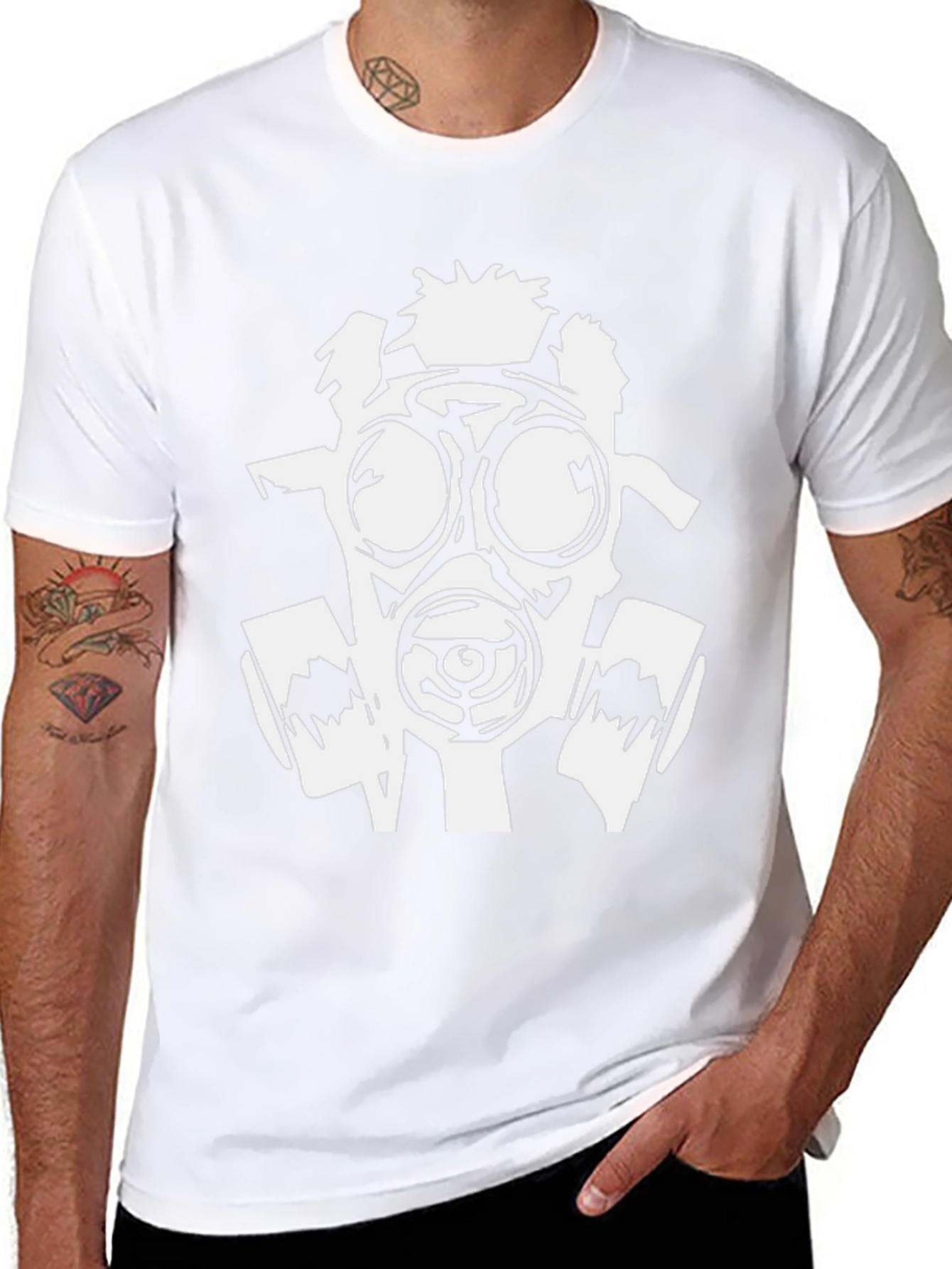 Gas Mask Graphic Black T-Shirt